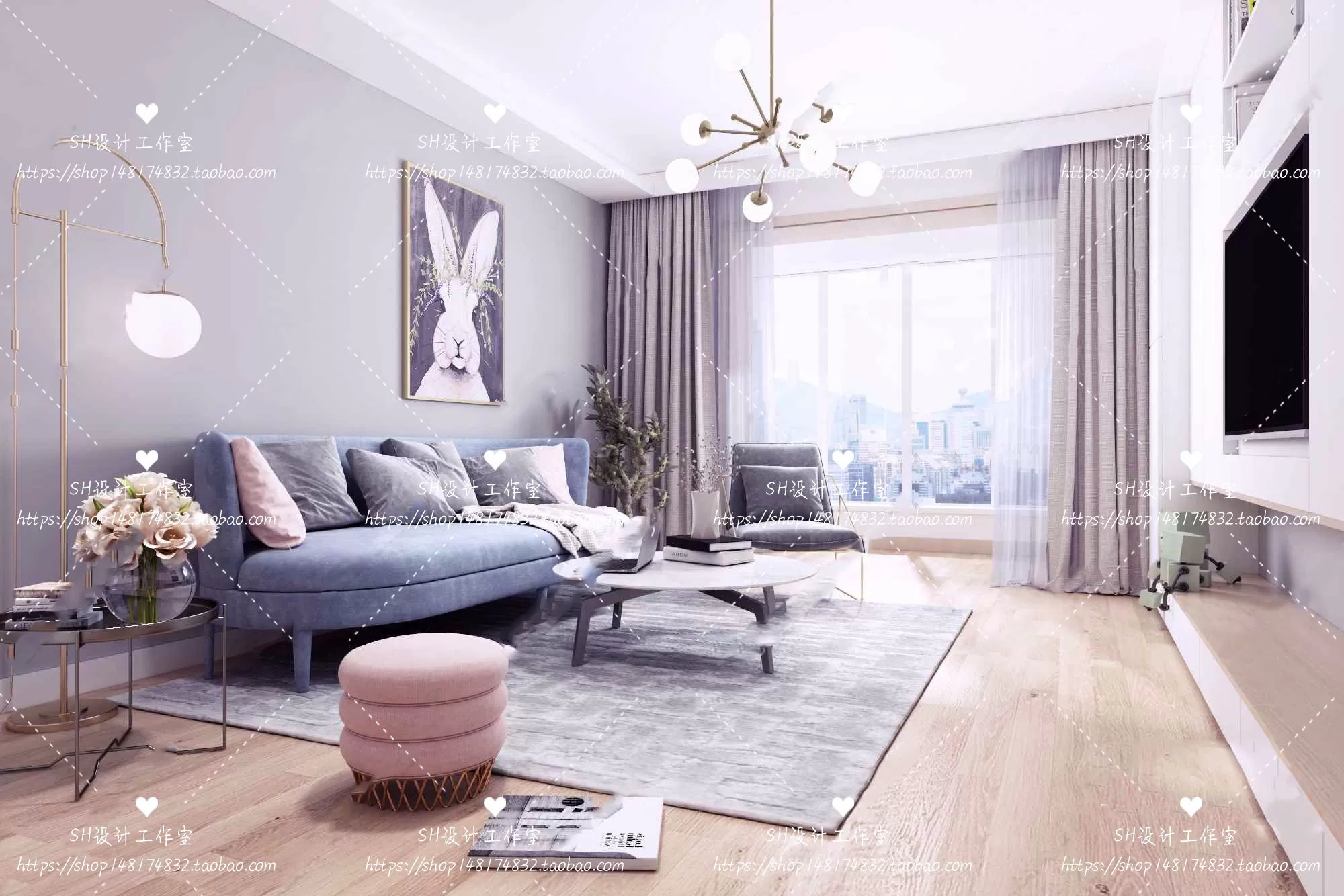 LIVING ROOM 3D SCENES – VRAY RENDER – 351 LIVING ROOM 3D SCENES – VRAY RENDER – 351