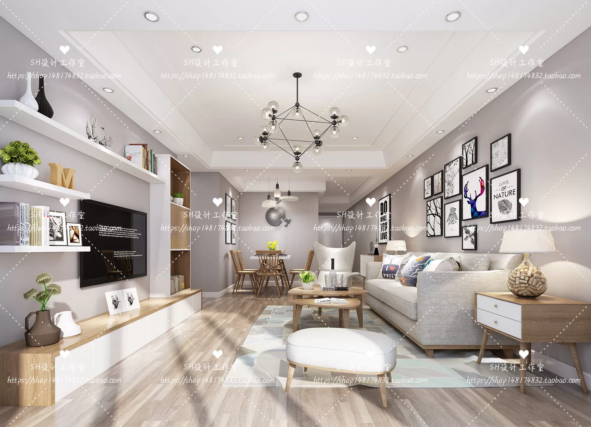 LIVING ROOM 3D SCENES – VRAY RENDER – 360 LIVING ROOM 3D SCENES – VRAY RENDER – 360