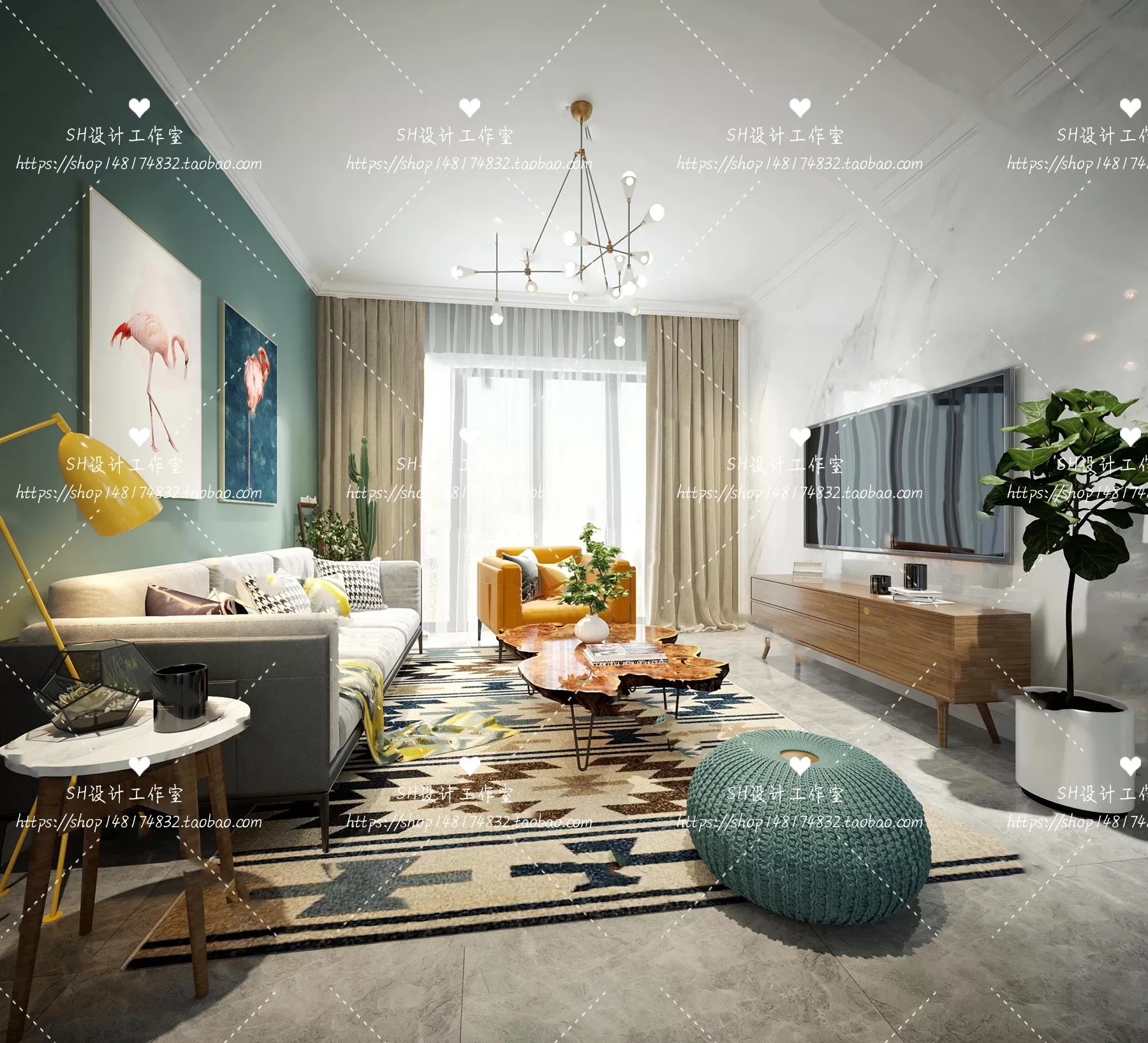 LIVING ROOM 3D SCENES – VRAY RENDER – 363 LIVING ROOM 3D SCENES – VRAY RENDER – 363