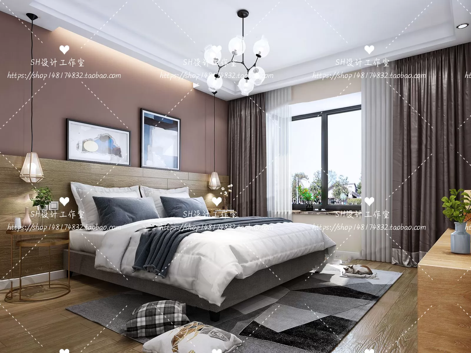 LIVING ROOM 3D SCENES – VRAY RENDER – 414