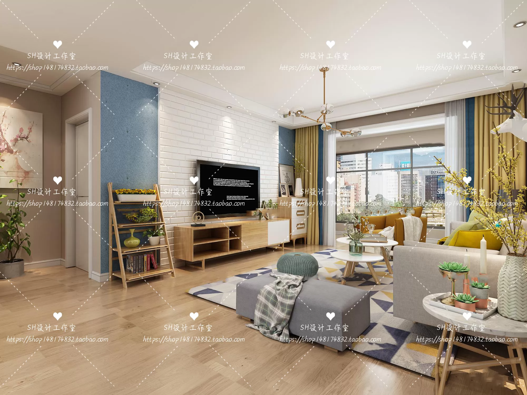 LIVING ROOM 3D SCENES – VRAY RENDER – 420