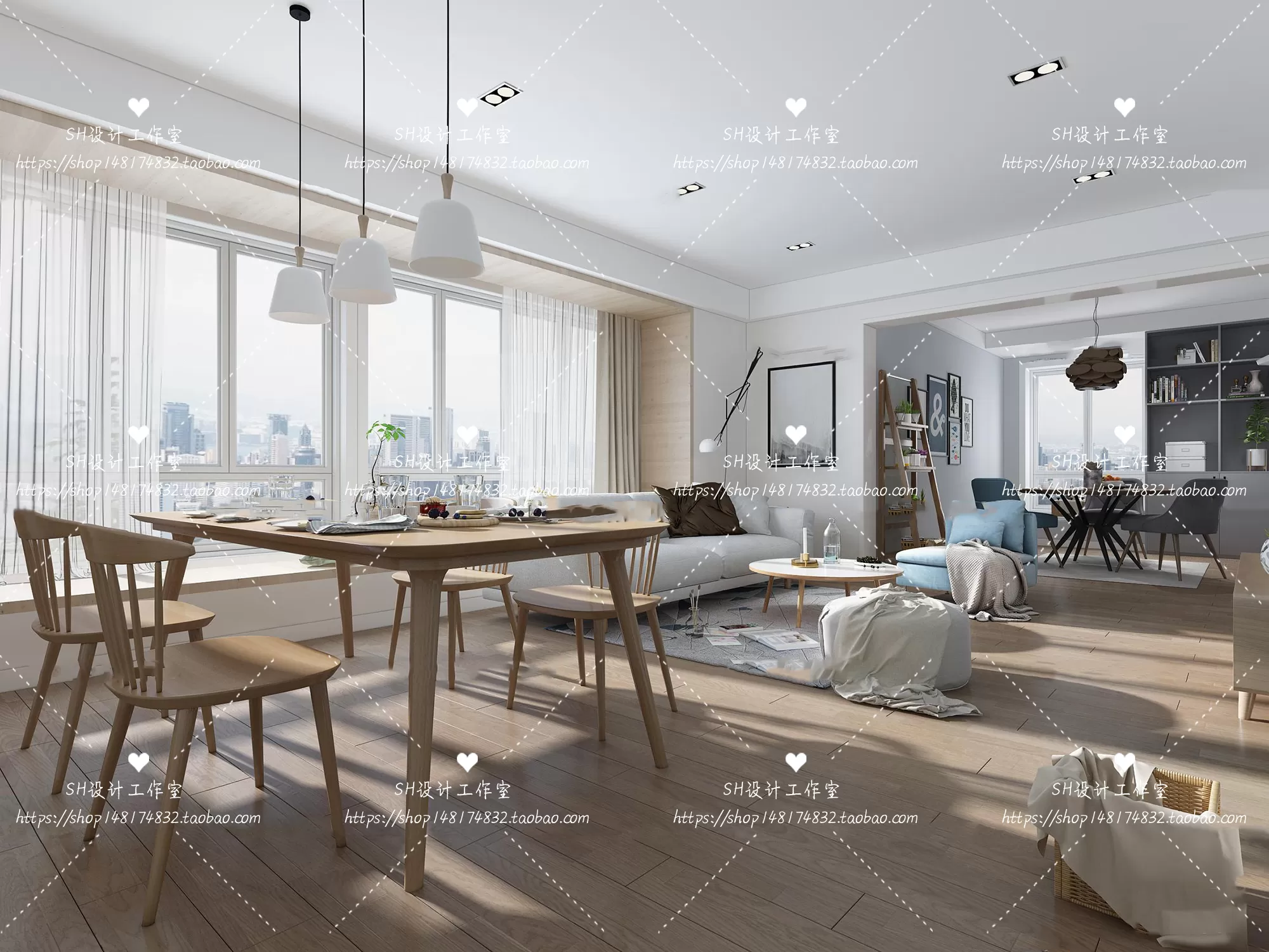 LIVING ROOM 3D SCENES – VRAY RENDER – 425