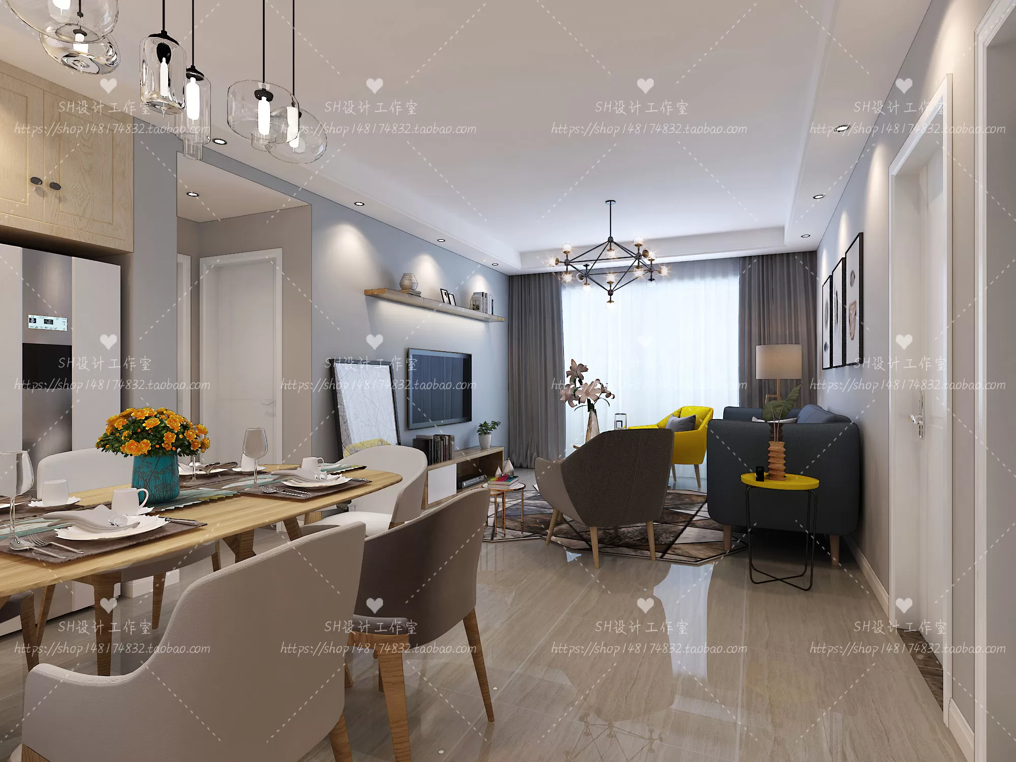 LIVING ROOM 3D SCENES – VRAY RENDER – 444 LIVING ROOM 3D SCENES – VRAY RENDER – 444