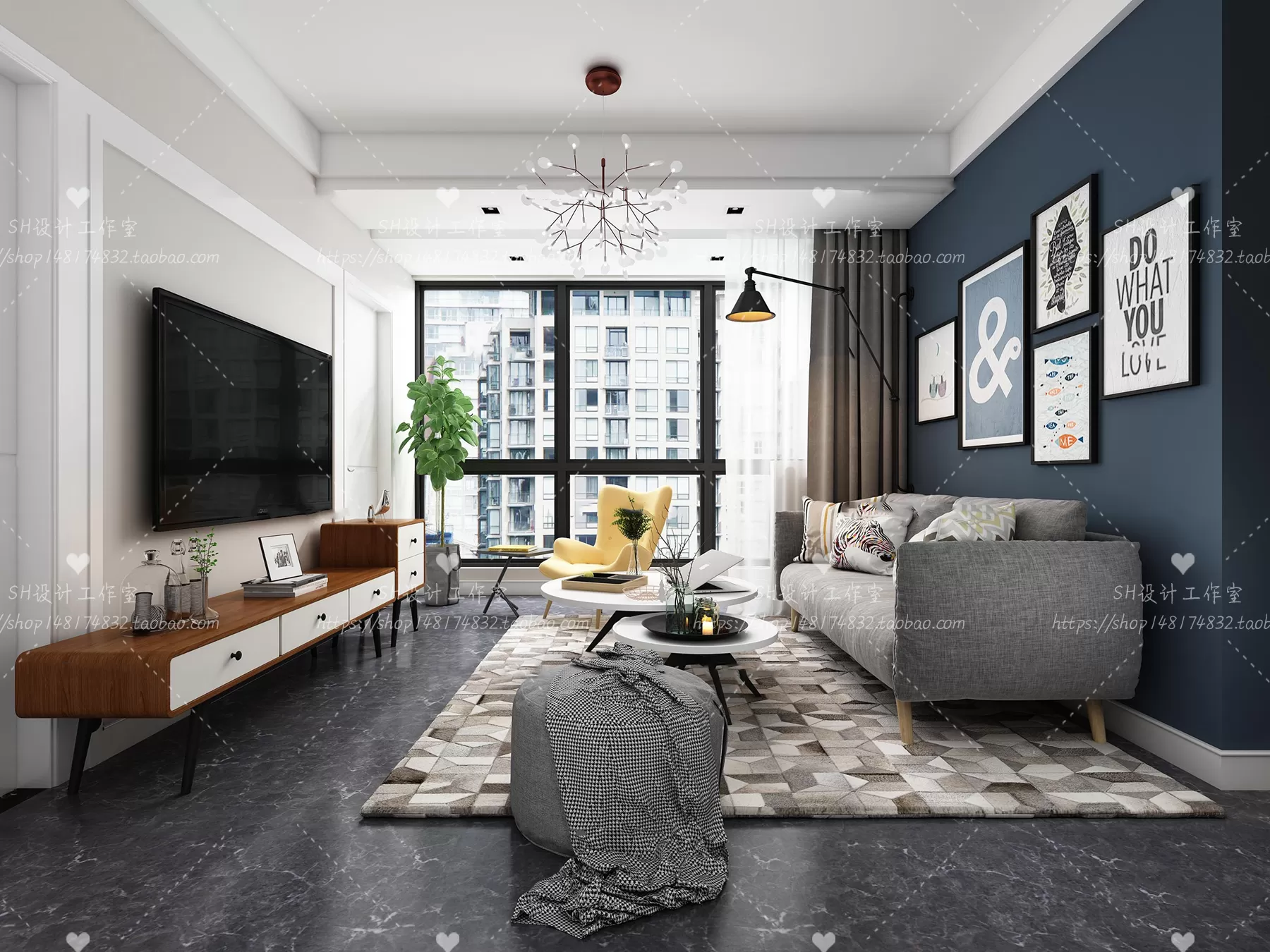 LIVING ROOM 3D SCENES – VRAY RENDER – 445 LIVING ROOM 3D SCENES – VRAY RENDER – 445