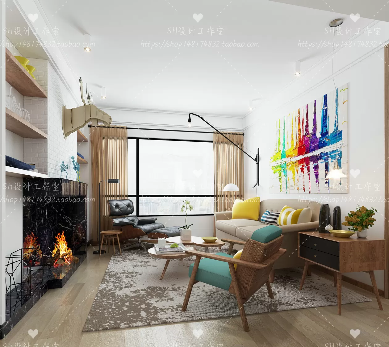 LIVING ROOM 3D SCENES – VRAY RENDER – 460 LIVING ROOM 3D SCENES – VRAY RENDER – 460