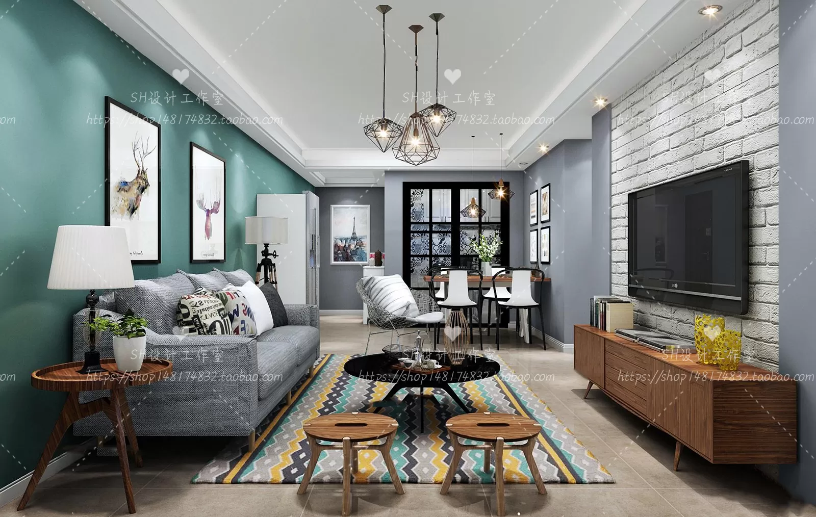 LIVING ROOM 3D SCENES – VRAY RENDER – 491 LIVING ROOM 3D SCENES – VRAY RENDER – 491