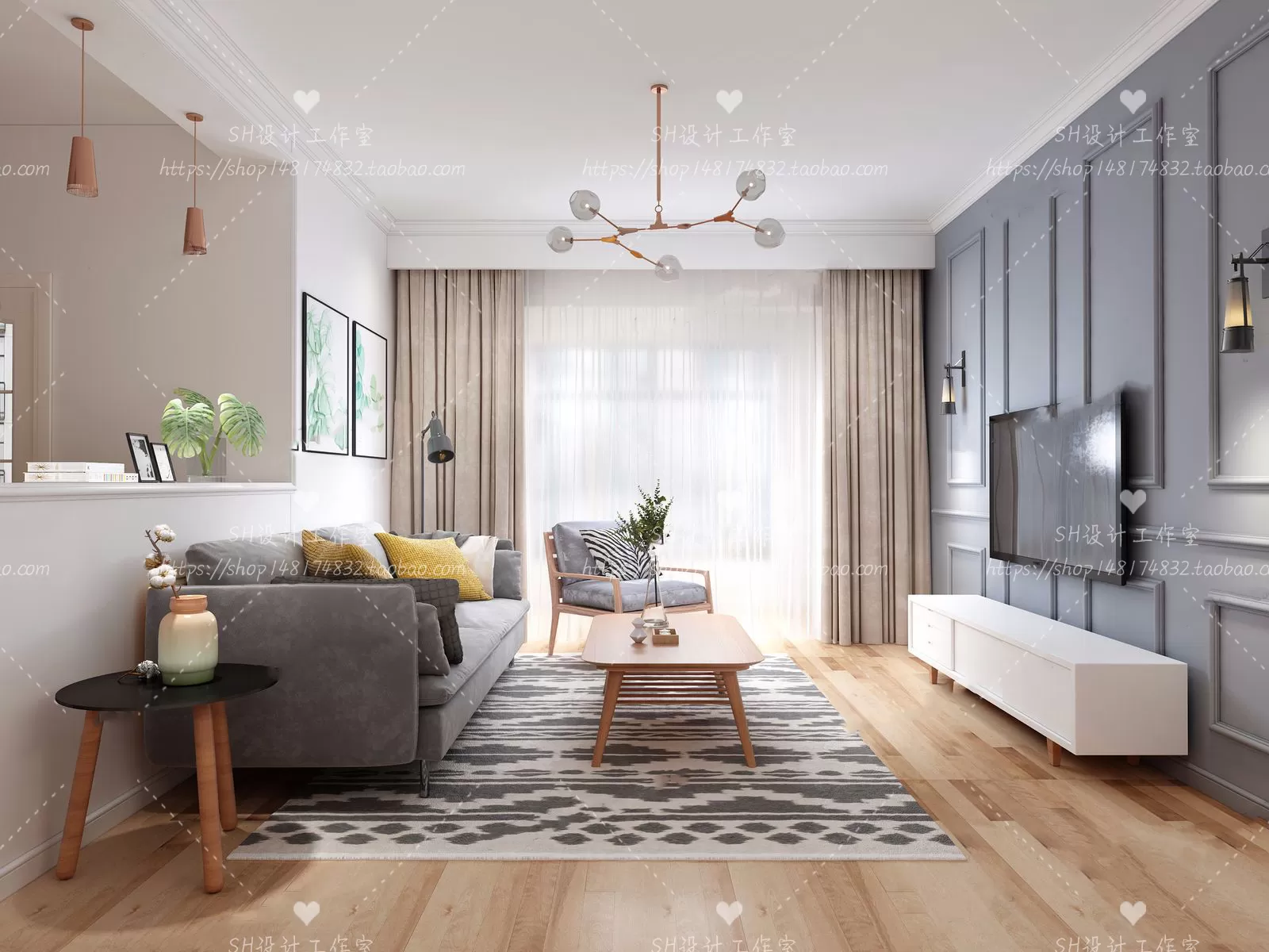 LIVING ROOM 3D SCENES – VRAY RENDER – 531 LIVING ROOM 3D SCENES – VRAY RENDER – 531