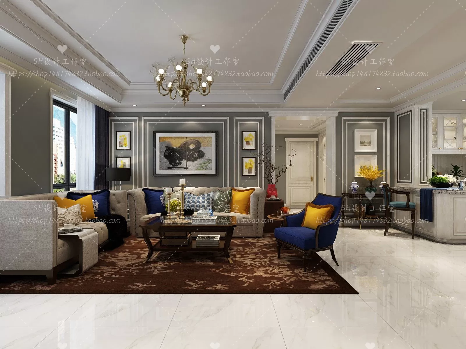 LIVING ROOM 3D SCENES – VRAY RENDER – 579 LIVING ROOM 3D SCENES – VRAY RENDER – 579