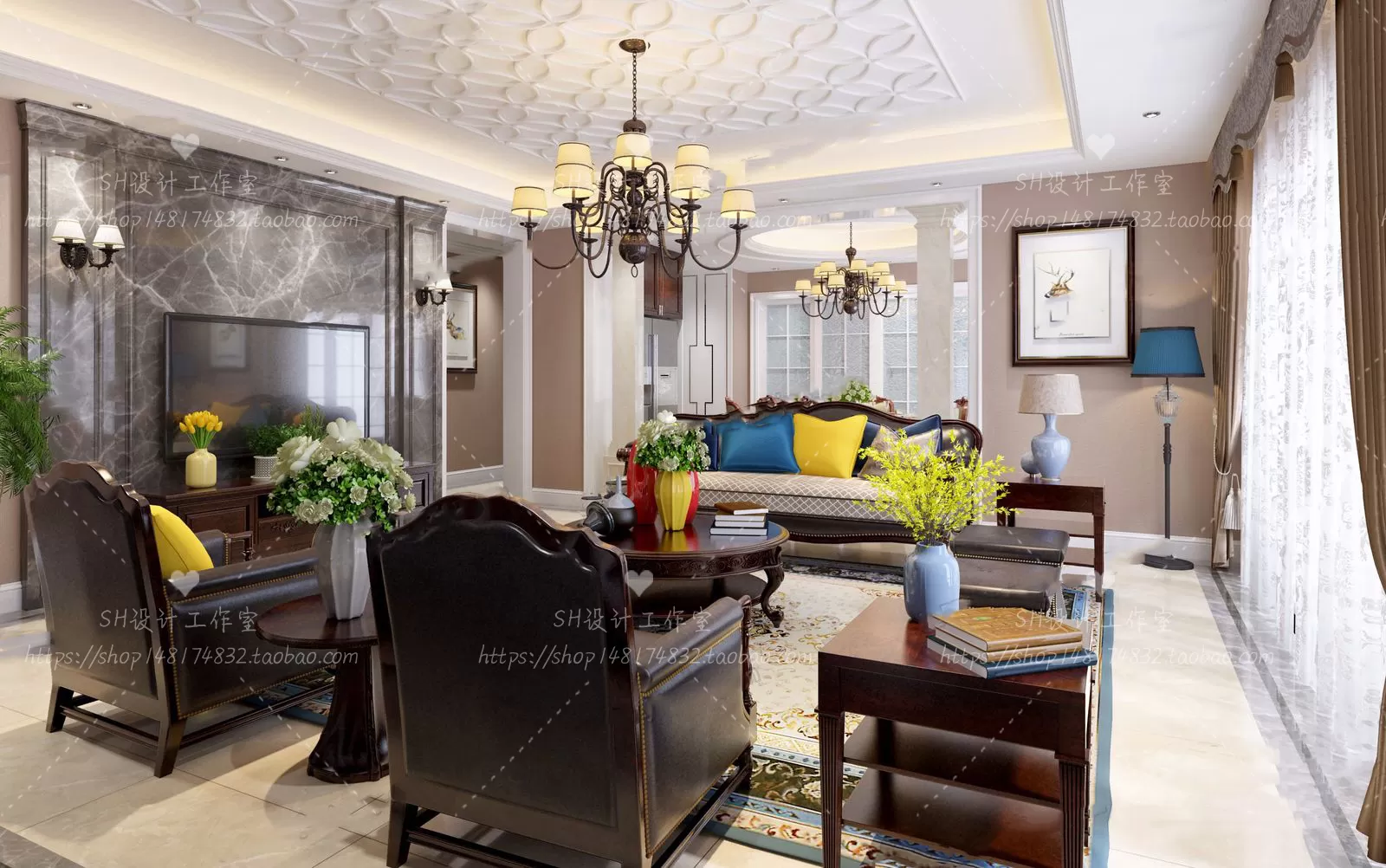 LIVING ROOM 3D SCENES – VRAY RENDER – 580 LIVING ROOM 3D SCENES – VRAY RENDER – 580