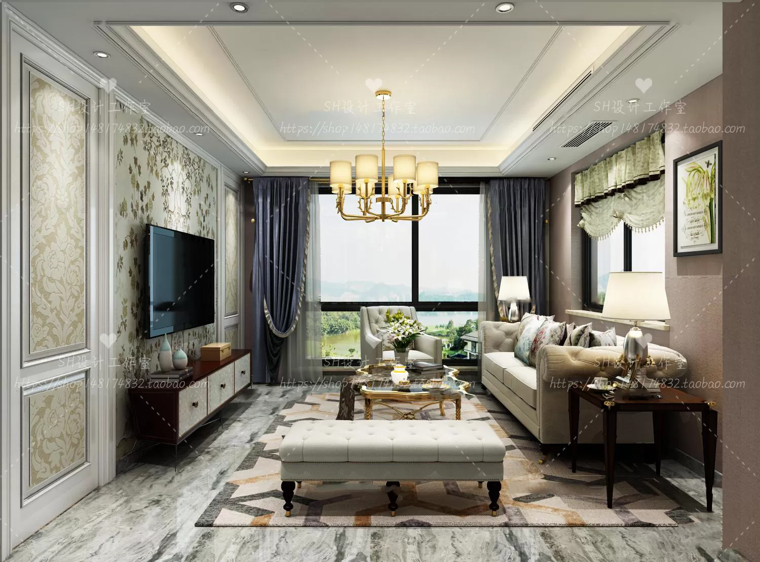 LIVING ROOM 3D SCENES – VRAY RENDER – 583 LIVING ROOM 3D SCENES – VRAY RENDER – 583