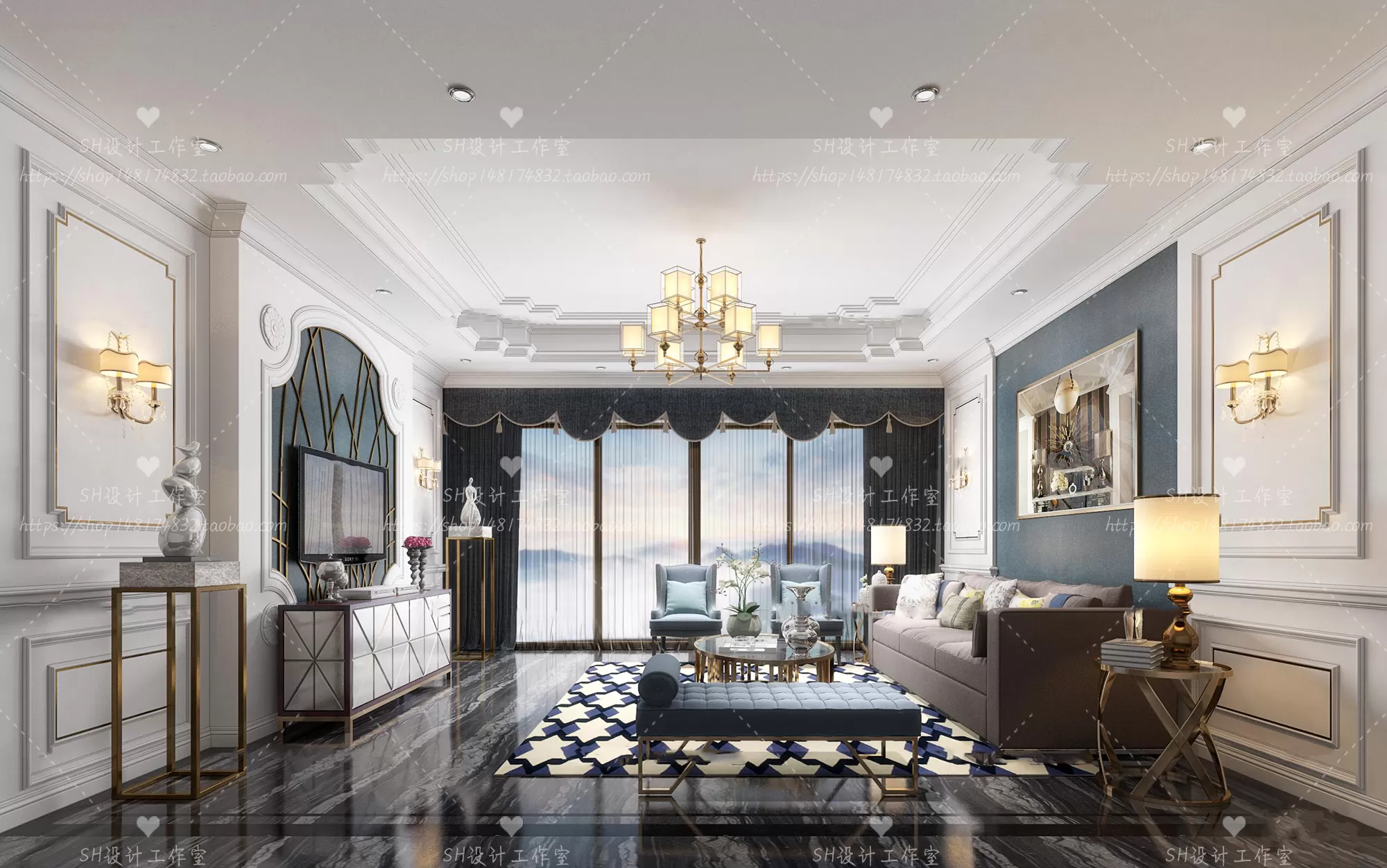 LIVING ROOM 3D SCENES – VRAY RENDER – 591 LIVING ROOM 3D SCENES – VRAY RENDER – 591