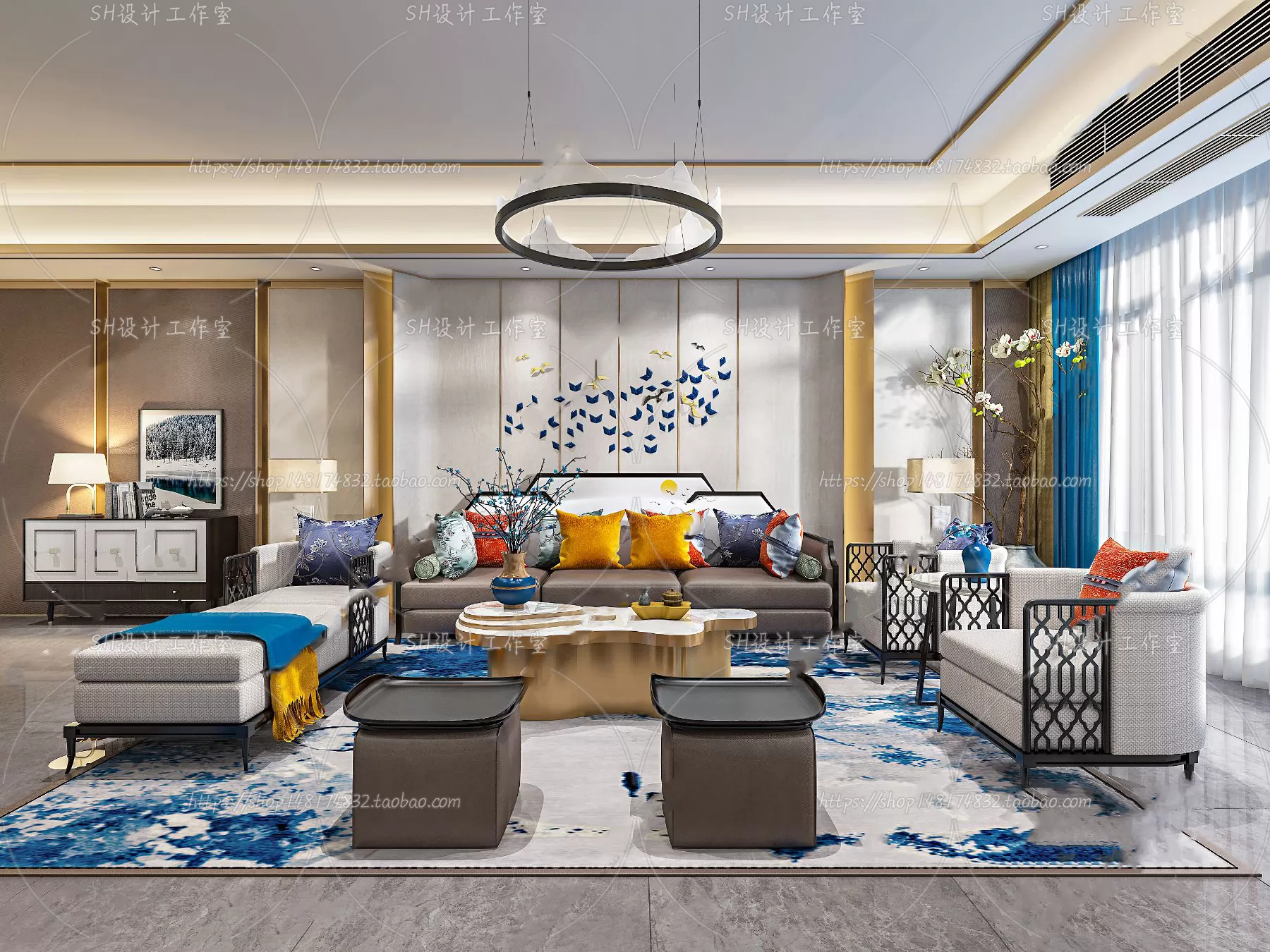 LIVING ROOM 3D SCENES – VRAY RENDER – 645 LIVING ROOM 3D SCENES – VRAY RENDER – 645