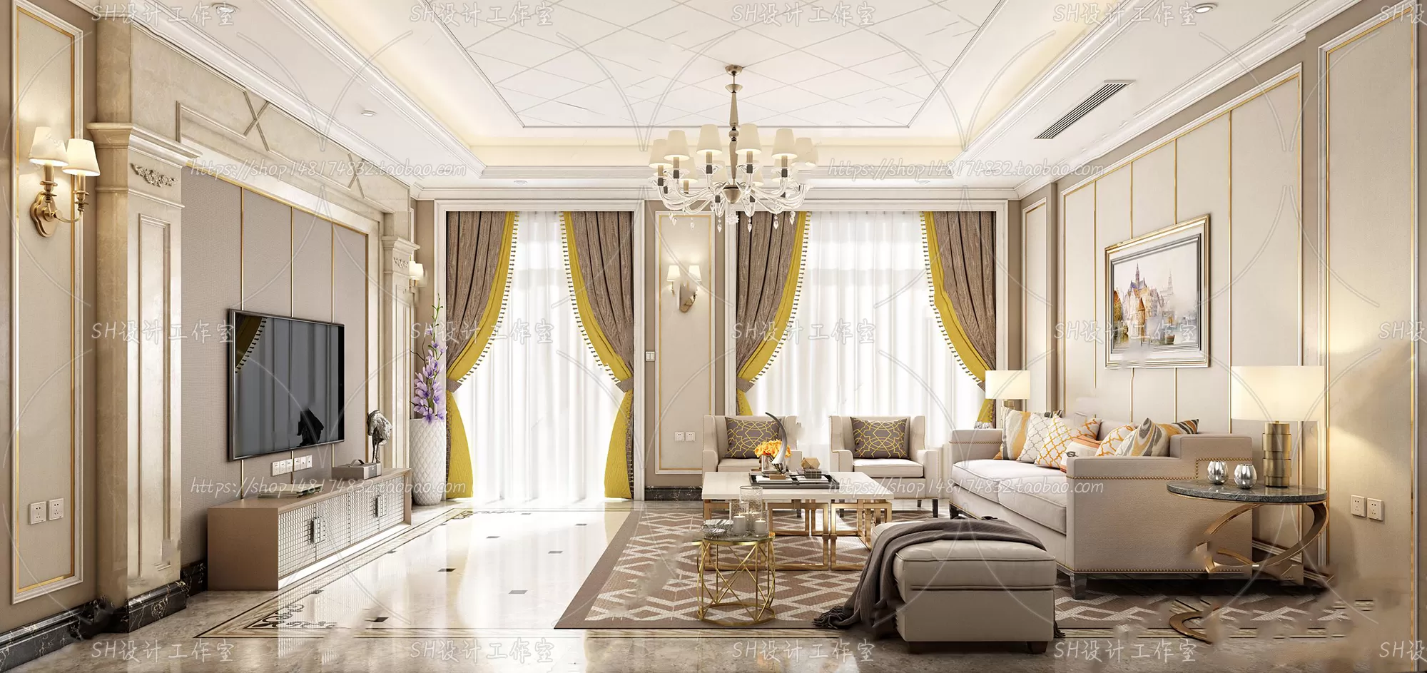 LIVING ROOM 3D SCENES – VRAY RENDER – 710 LIVING ROOM 3D SCENES – VRAY RENDER – 710