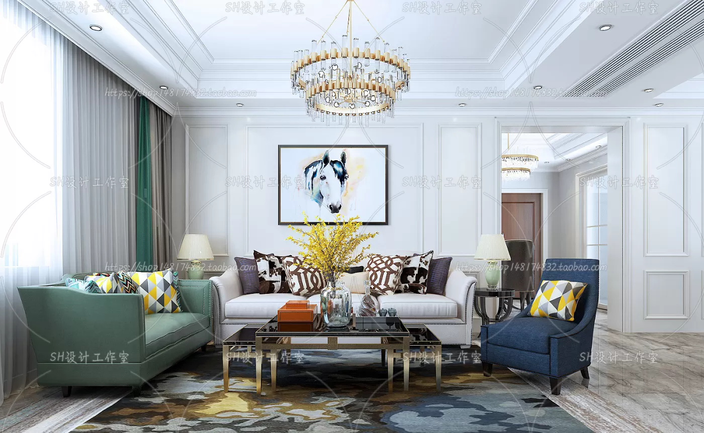 LIVING ROOM 3D SCENES – VRAY RENDER – 717 LIVING ROOM 3D SCENES – VRAY RENDER – 717