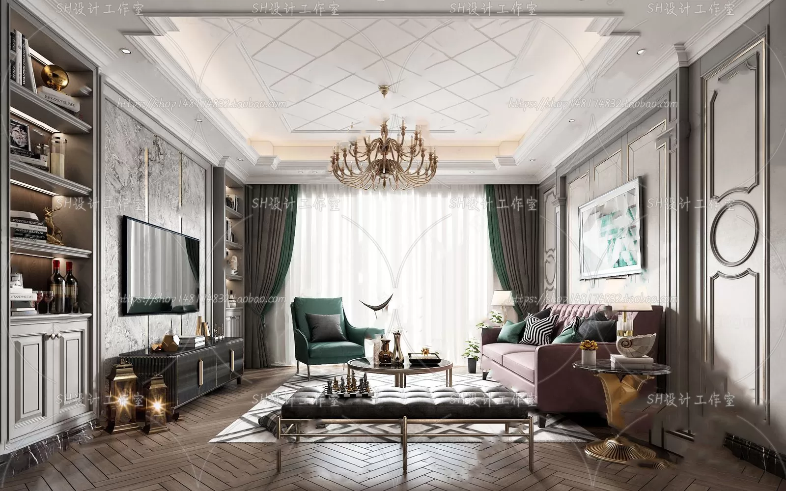 LIVING ROOM 3D SCENES – VRAY RENDER – 719 LIVING ROOM 3D SCENES – VRAY RENDER – 719