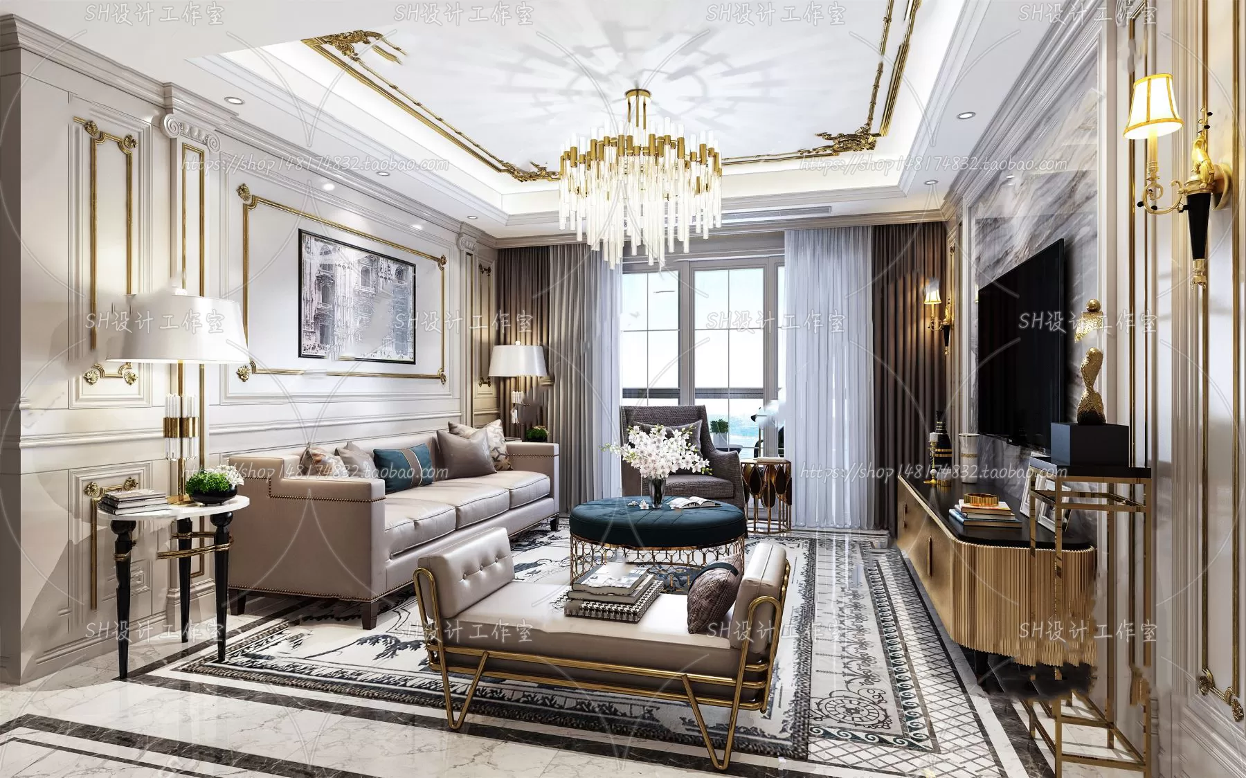 LIVING ROOM 3D SCENES – VRAY RENDER – 727 LIVING ROOM 3D SCENES – VRAY RENDER – 727