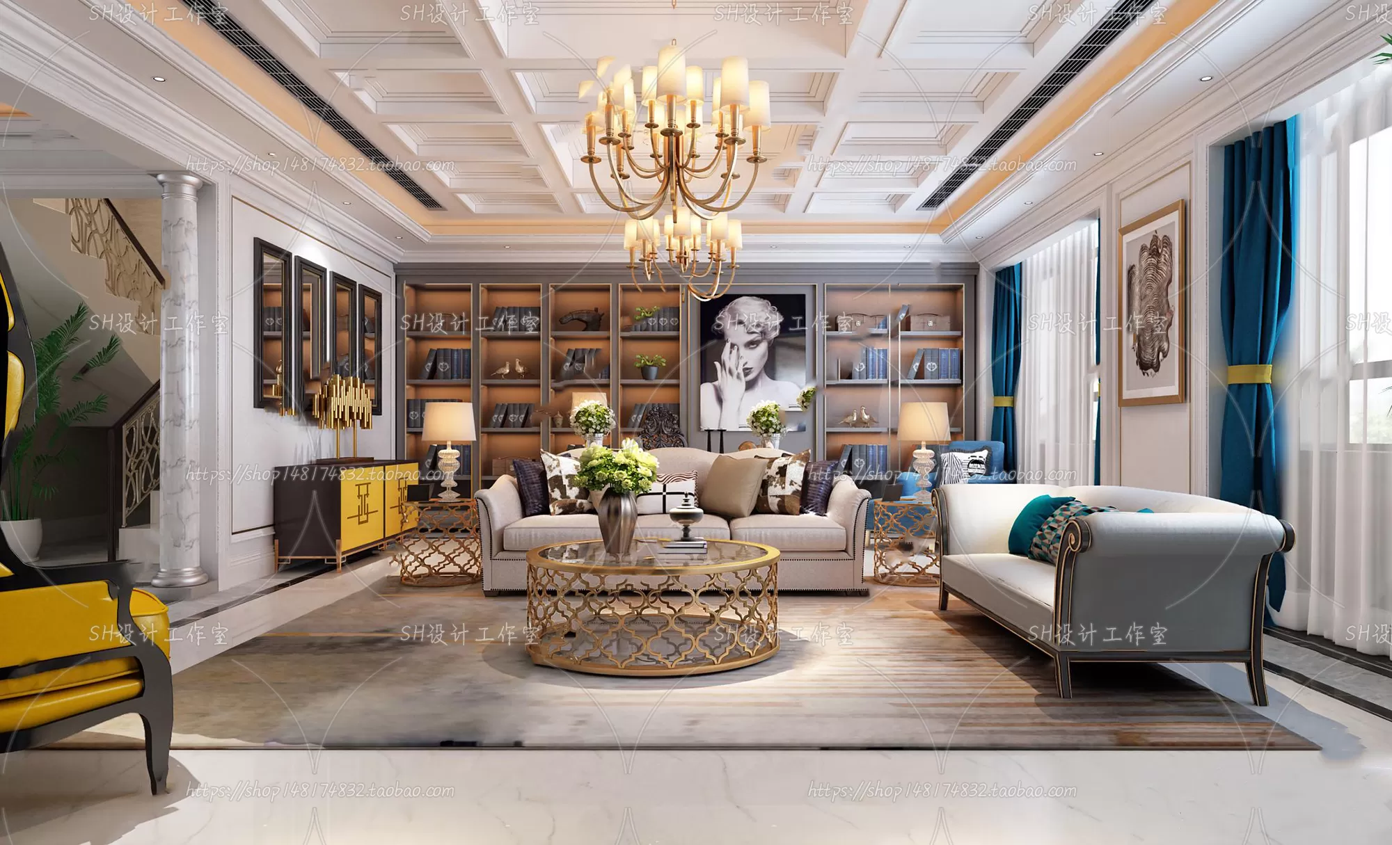 LIVING ROOM 3D SCENES – VRAY RENDER – 730 LIVING ROOM 3D SCENES – VRAY RENDER – 730