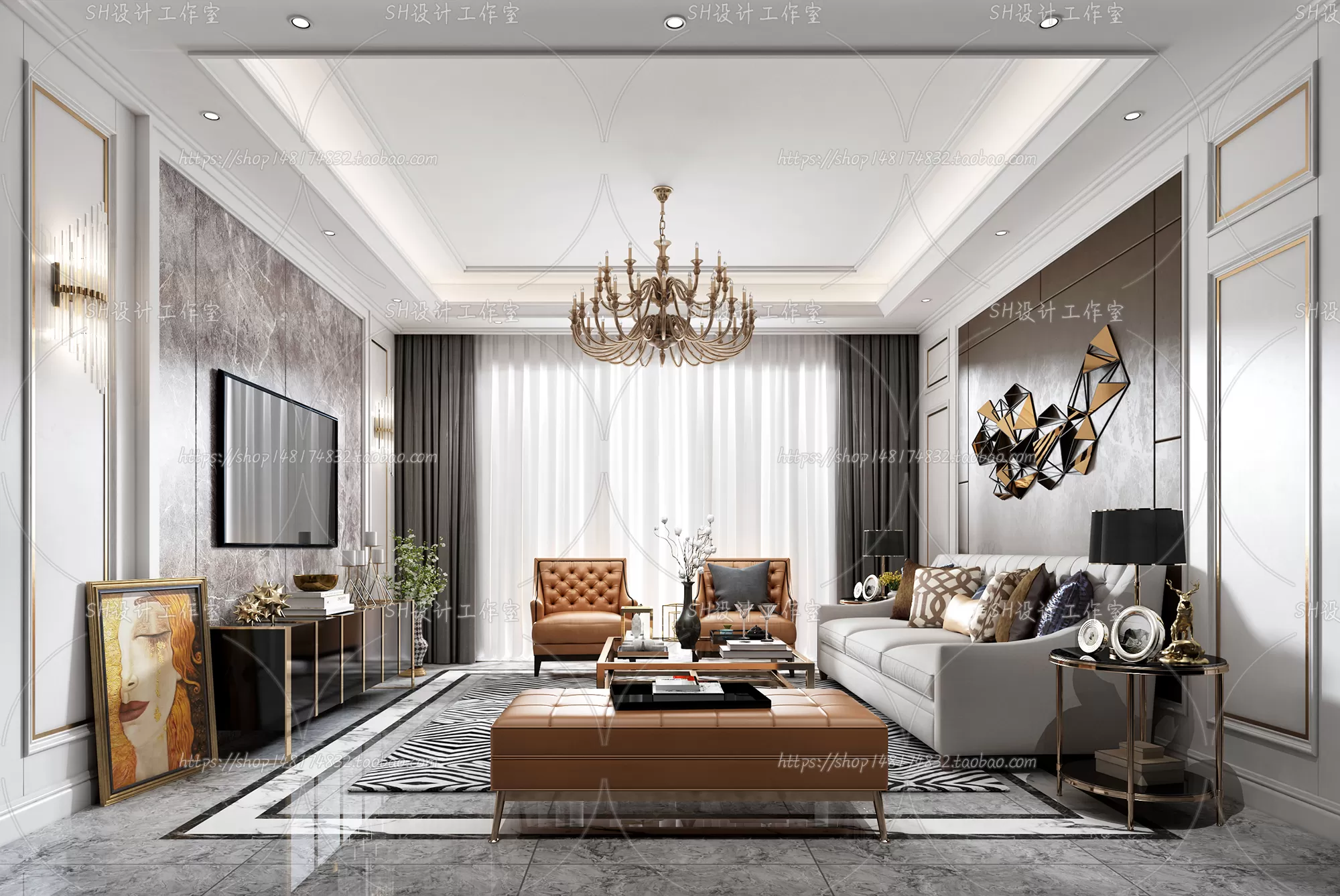 LIVING ROOM 3D SCENES – VRAY RENDER – 734 LIVING ROOM 3D SCENES – VRAY RENDER – 734