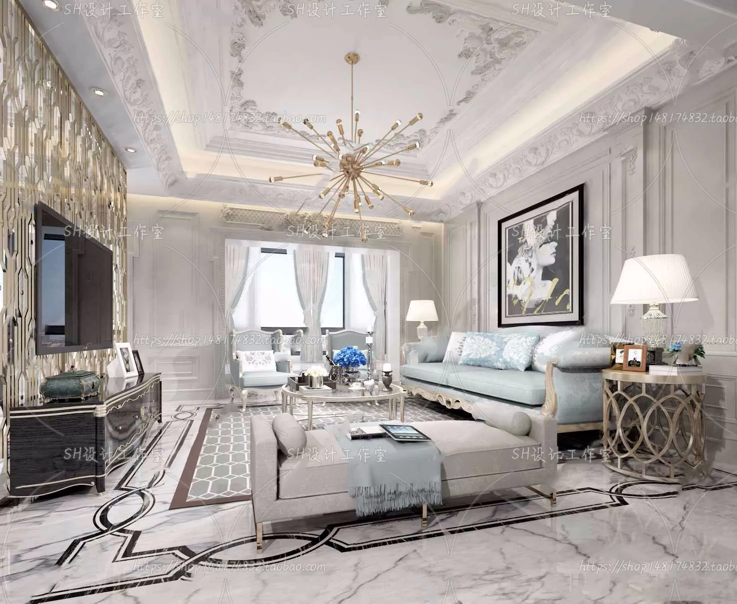 LIVING ROOM 3D SCENES – VRAY RENDER – 735 LIVING ROOM 3D SCENES – VRAY RENDER – 735