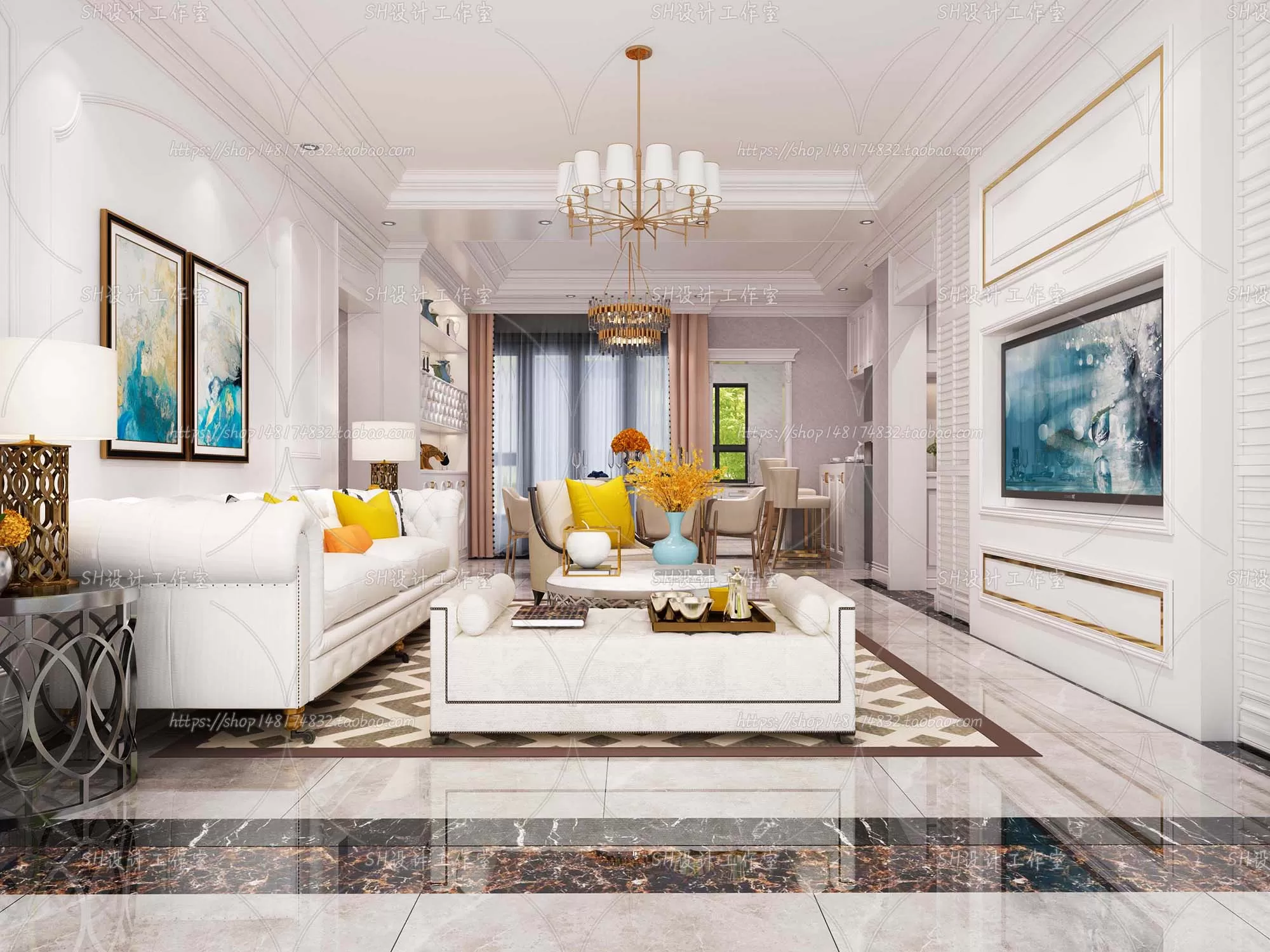 LIVING ROOM 3D SCENES – VRAY RENDER – 737 LIVING ROOM 3D SCENES – VRAY RENDER – 737