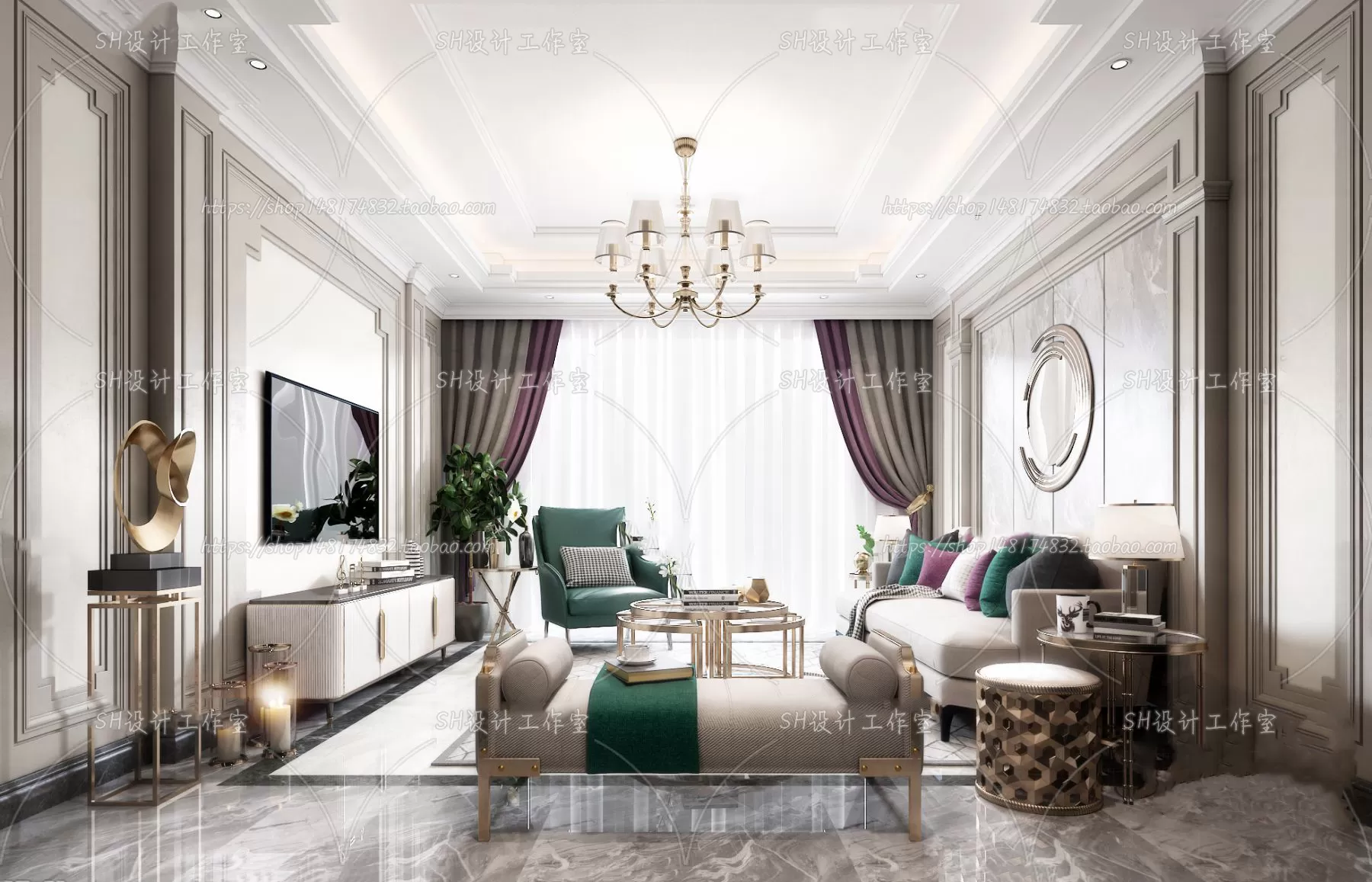 LIVING ROOM 3D SCENES – VRAY RENDER – 741 LIVING ROOM 3D SCENES – VRAY RENDER – 741