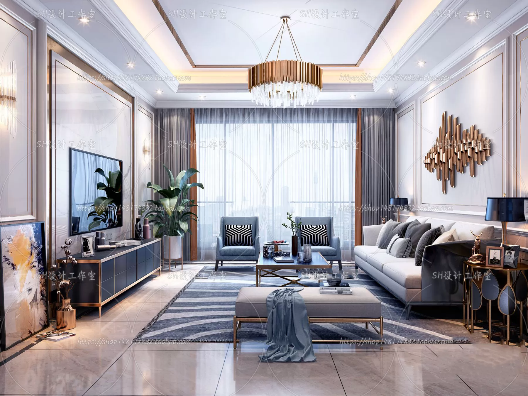LIVING ROOM 3D SCENES – VRAY RENDER – 743 LIVING ROOM 3D SCENES – VRAY RENDER – 743