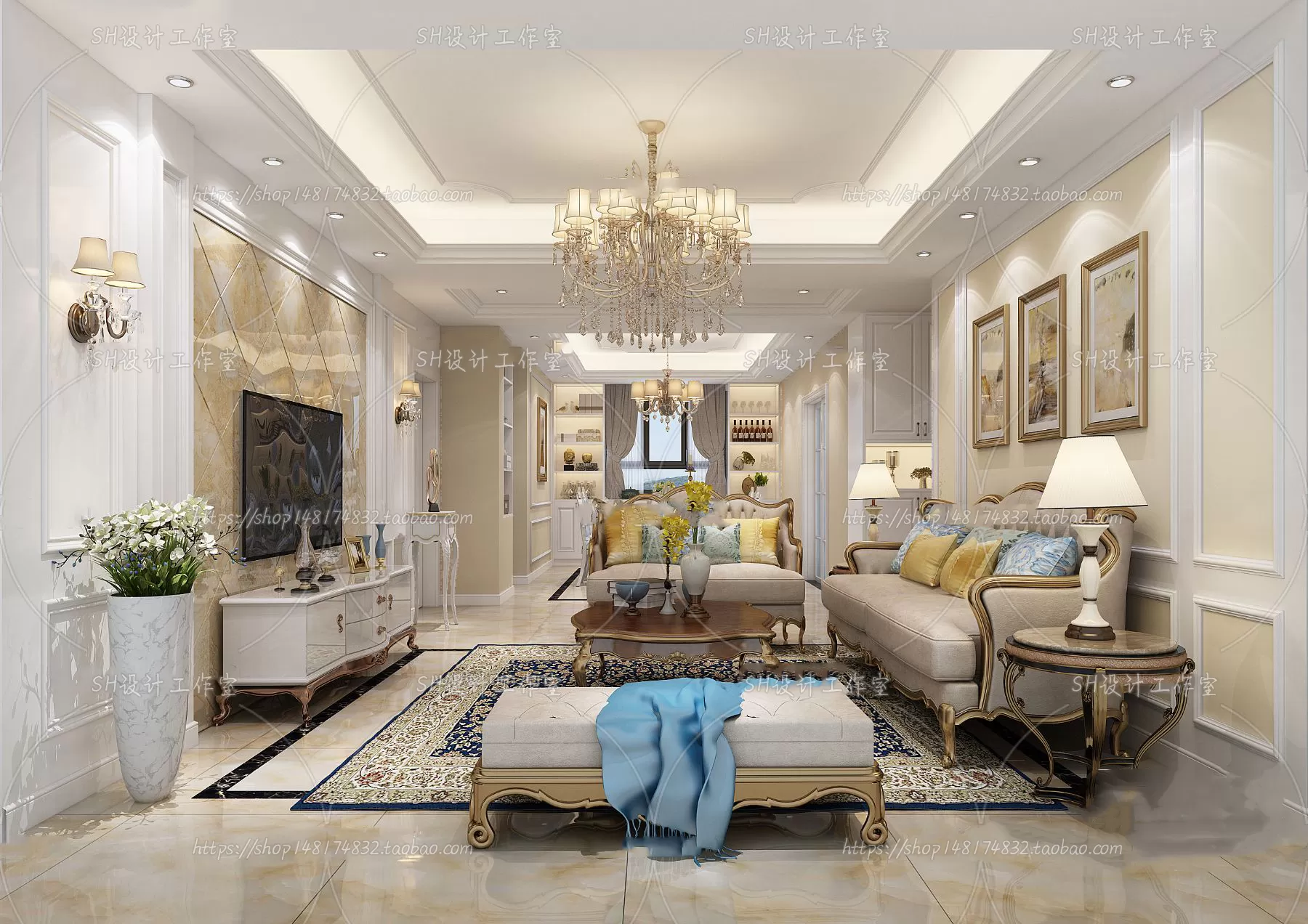 LIVING ROOM 3D SCENES – VRAY RENDER – 745 LIVING ROOM 3D SCENES – VRAY RENDER – 745