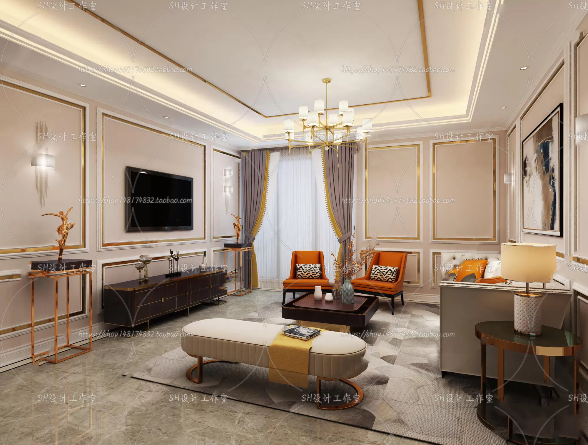 LIVING ROOM 3D SCENES – VRAY RENDER – 753 LIVING ROOM 3D SCENES – VRAY RENDER – 753
