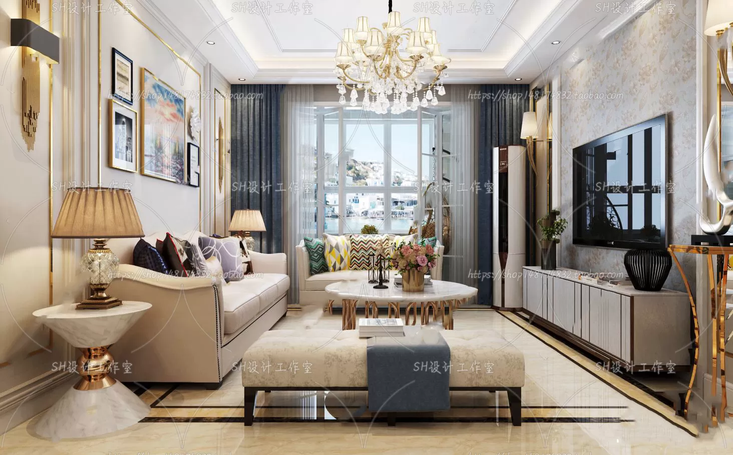 LIVING ROOM 3D SCENES – VRAY RENDER – 755 LIVING ROOM 3D SCENES – VRAY RENDER – 755