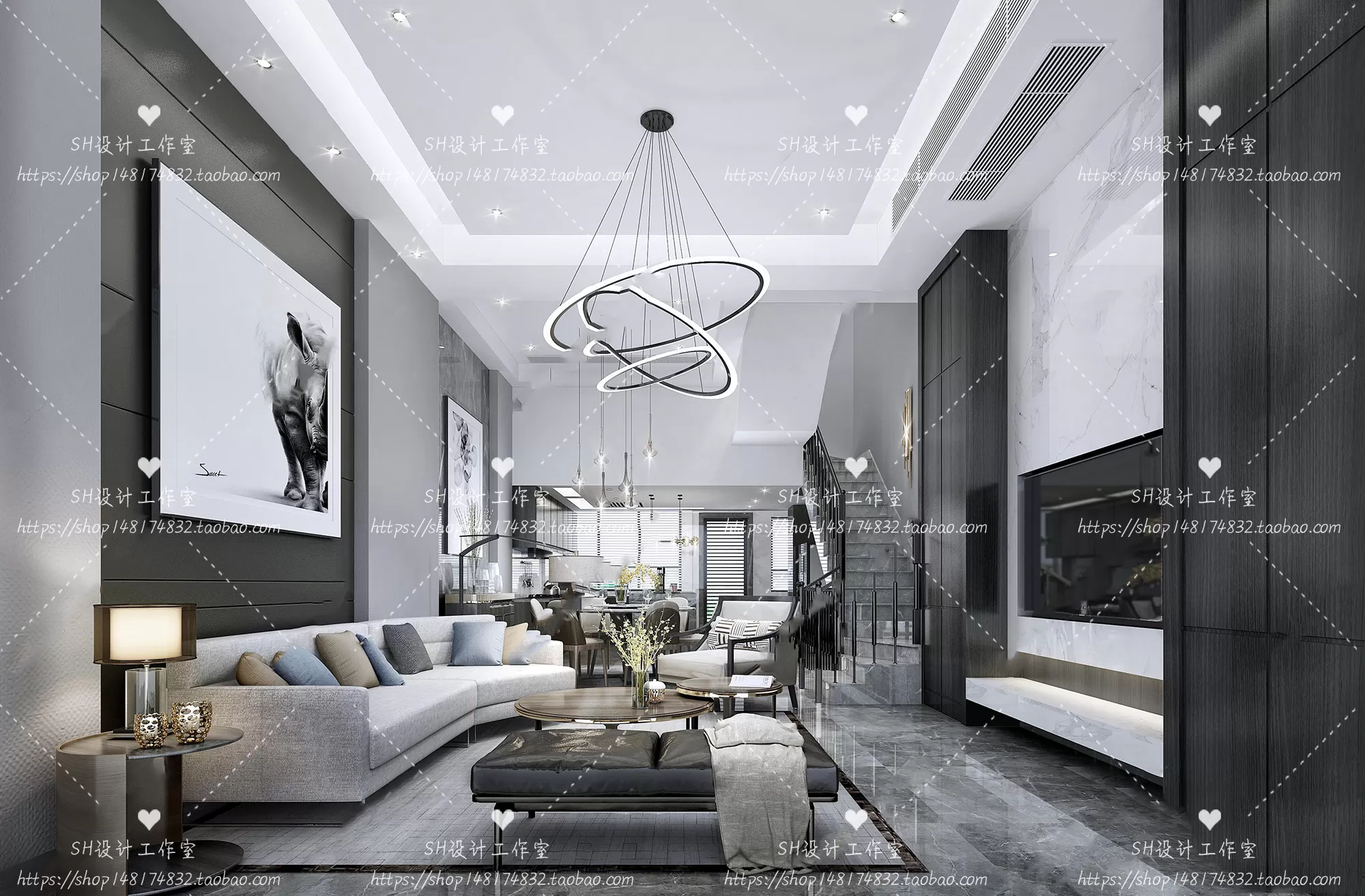 LOFT APARTMENT 3D SCENES – VRAY RENDER – 07