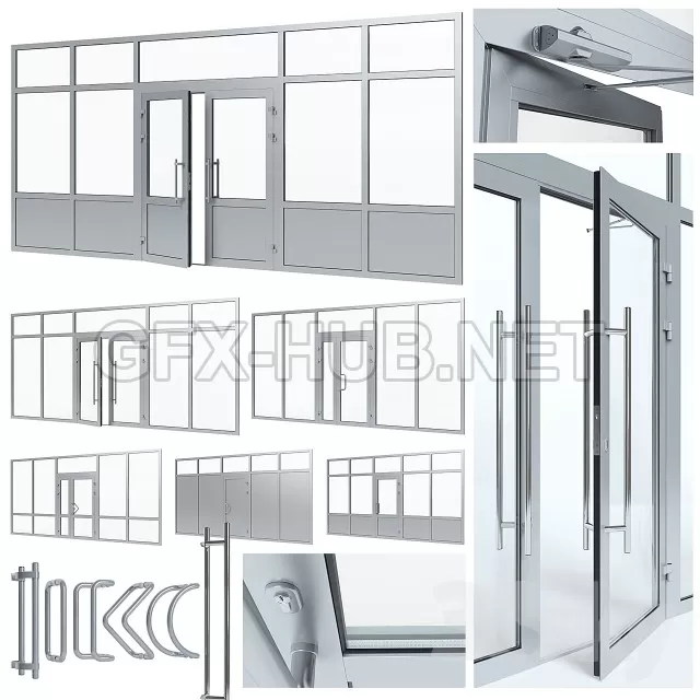 Aluminum door with partitions – 205579 Aluminum door with partitions – 205579