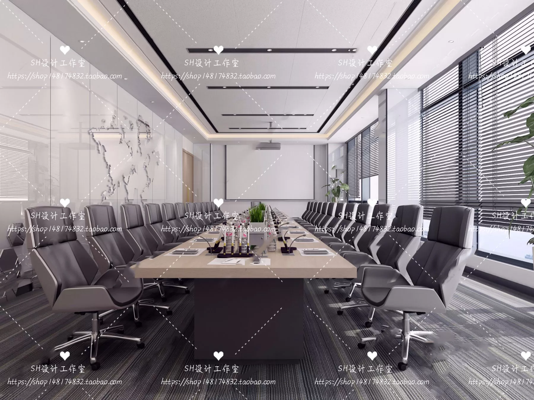 MEETING ROOM 3D SCENES – VRAY RENDER – 01