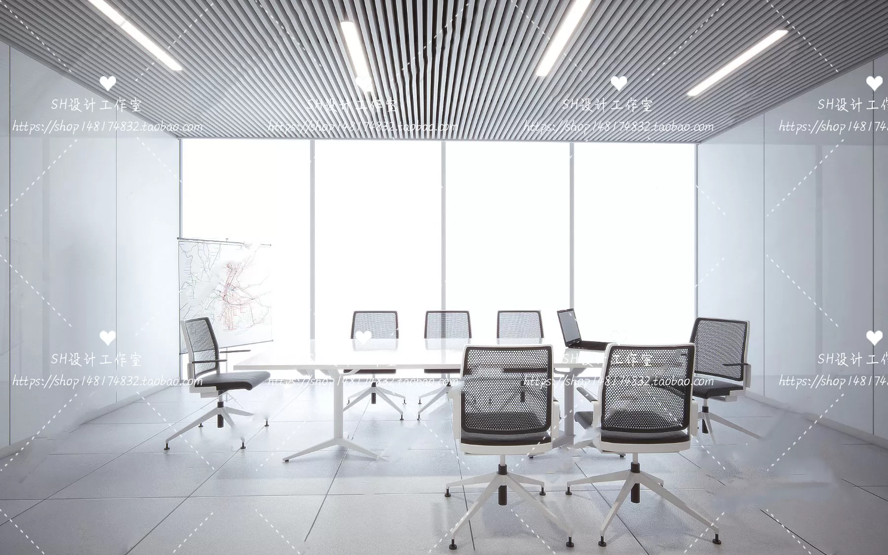 MEETING ROOM 3D SCENES – VRAY RENDER – 02