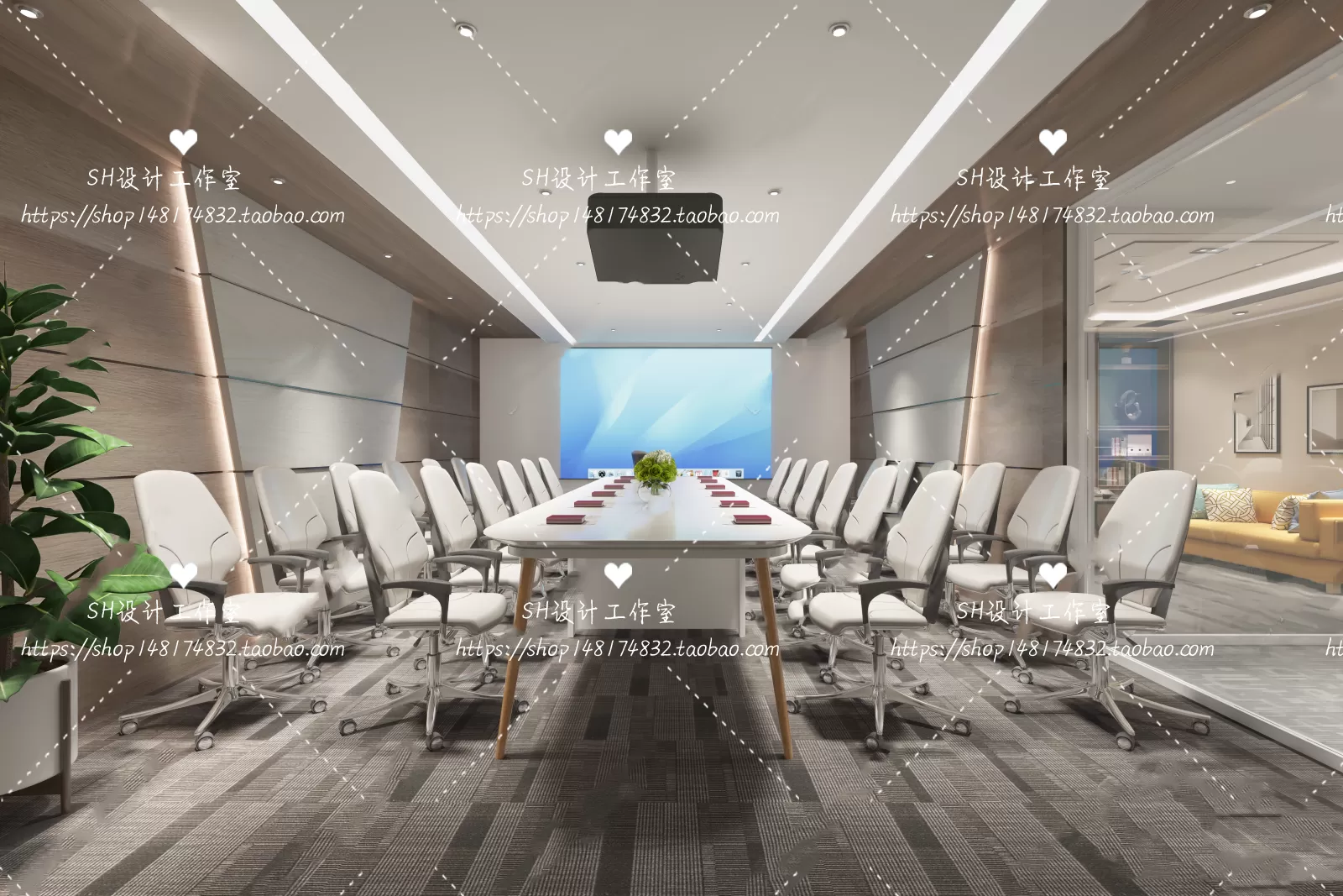 MEETING ROOM 3D SCENES – VRAY RENDER – 09