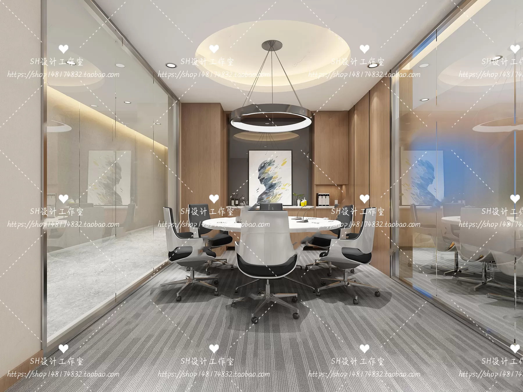 MEETING ROOM 3D SCENES – VRAY RENDER – 10