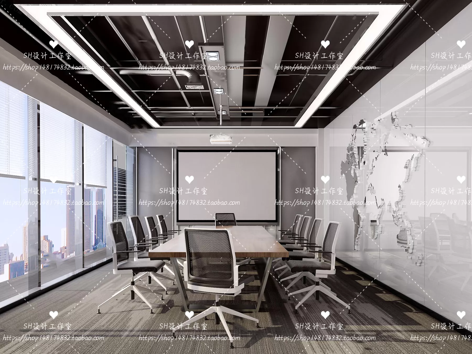 MEETING ROOM 3D SCENES – VRAY RENDER – 11