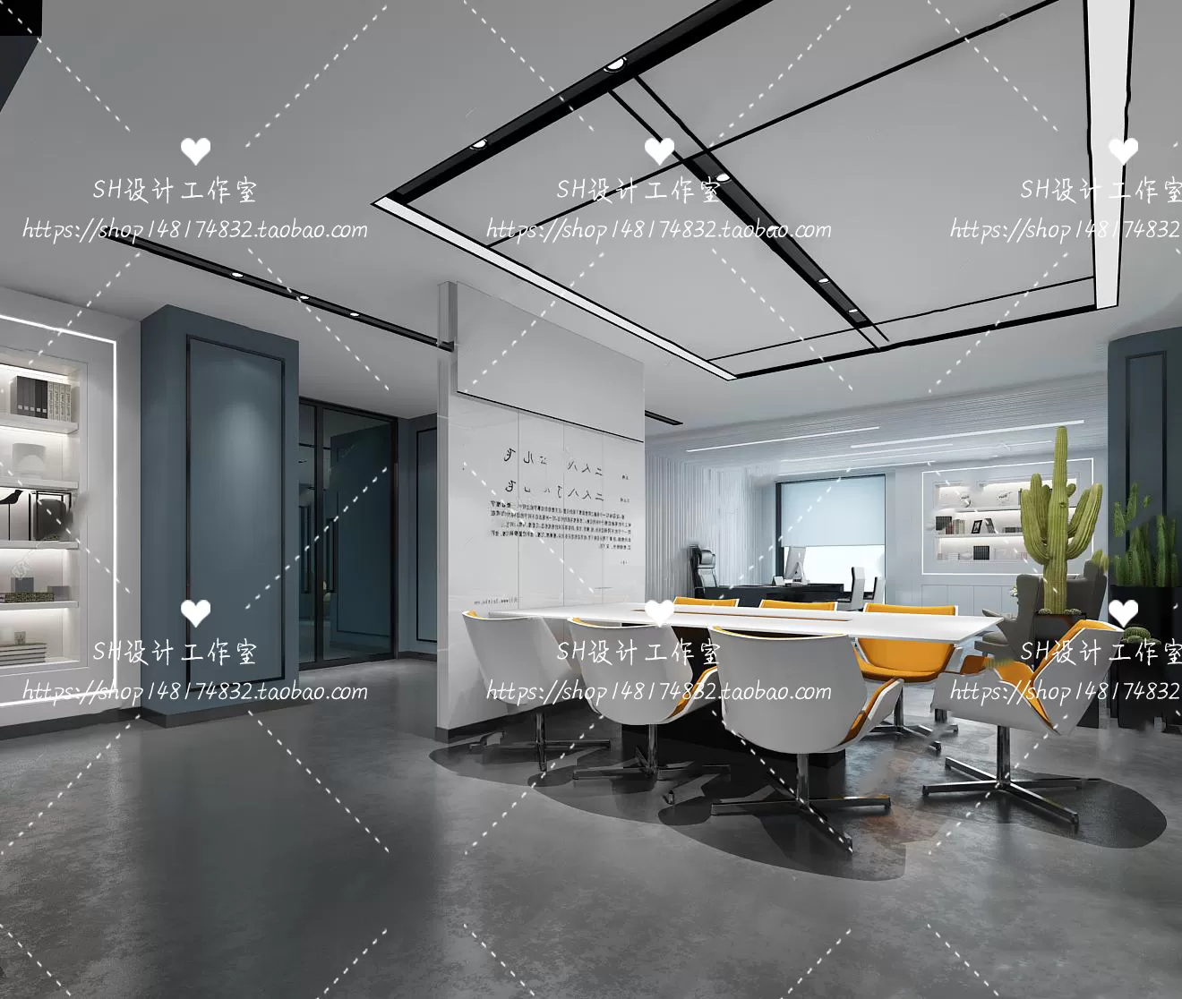 MEETING ROOM 3D SCENES – VRAY RENDER – 12