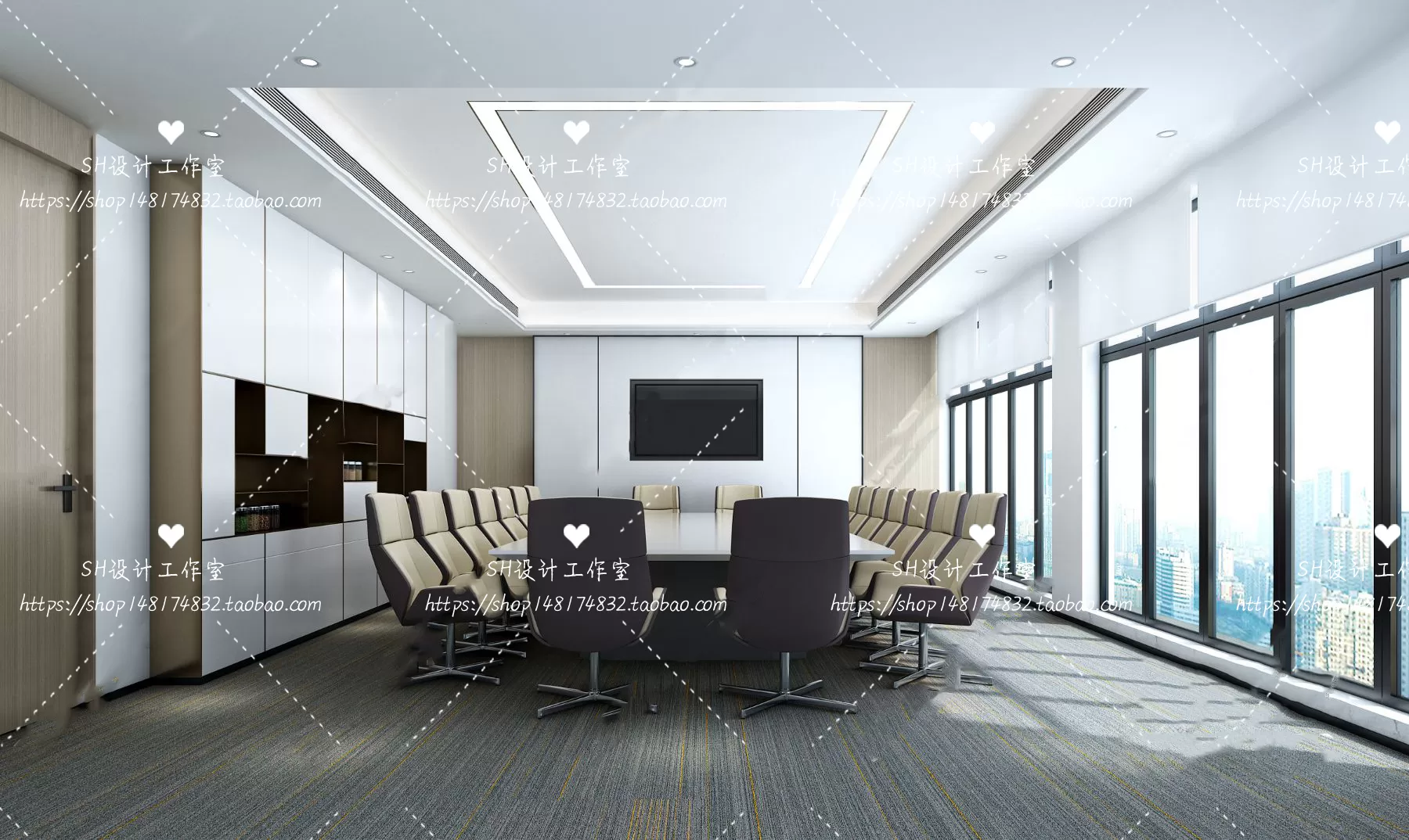 MEETING ROOM 3D SCENES – VRAY RENDER – 14