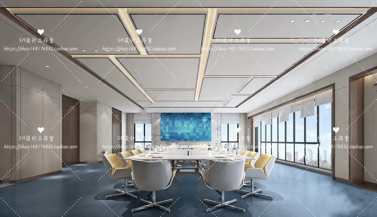 MEETING ROOM 3D SCENES – VRAY RENDER – 15