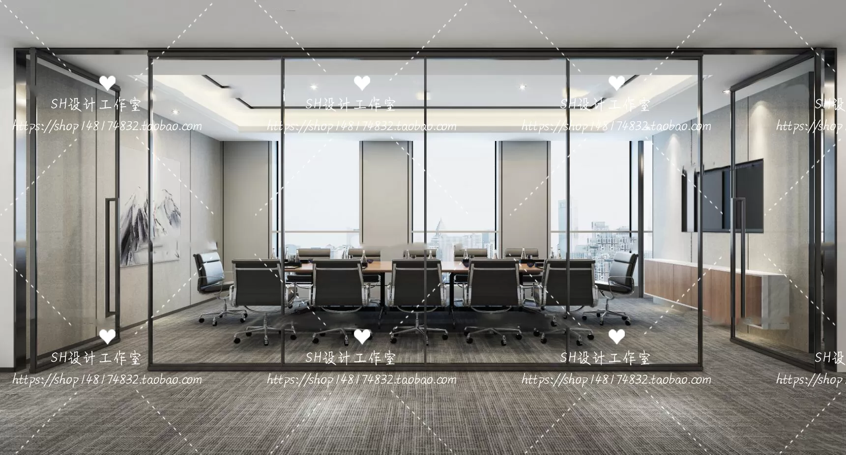 MEETING ROOM 3D SCENES – VRAY RENDER – 16