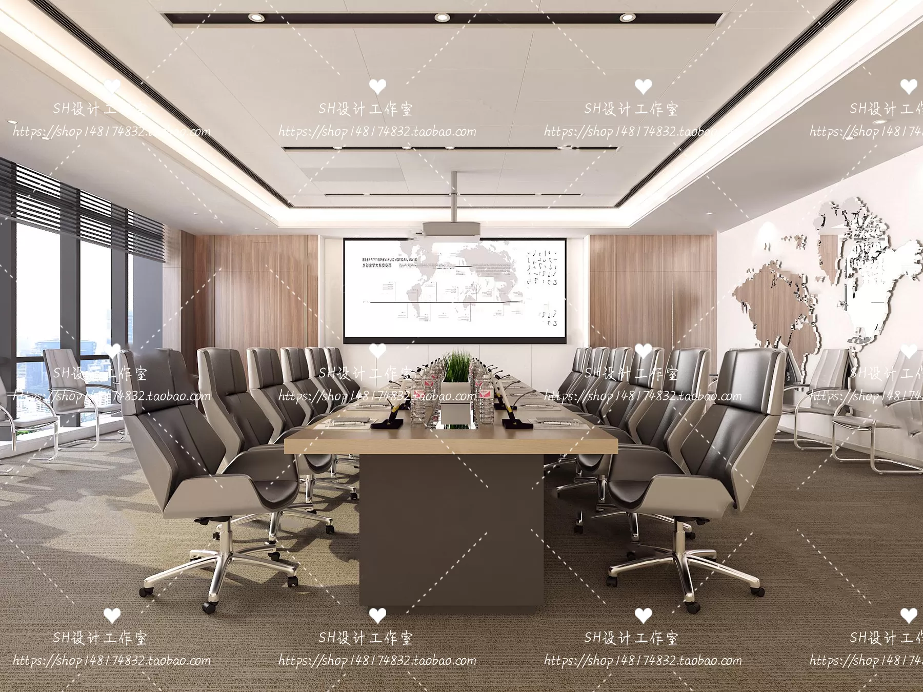 MEETING ROOM 3D SCENES – VRAY RENDER – 18