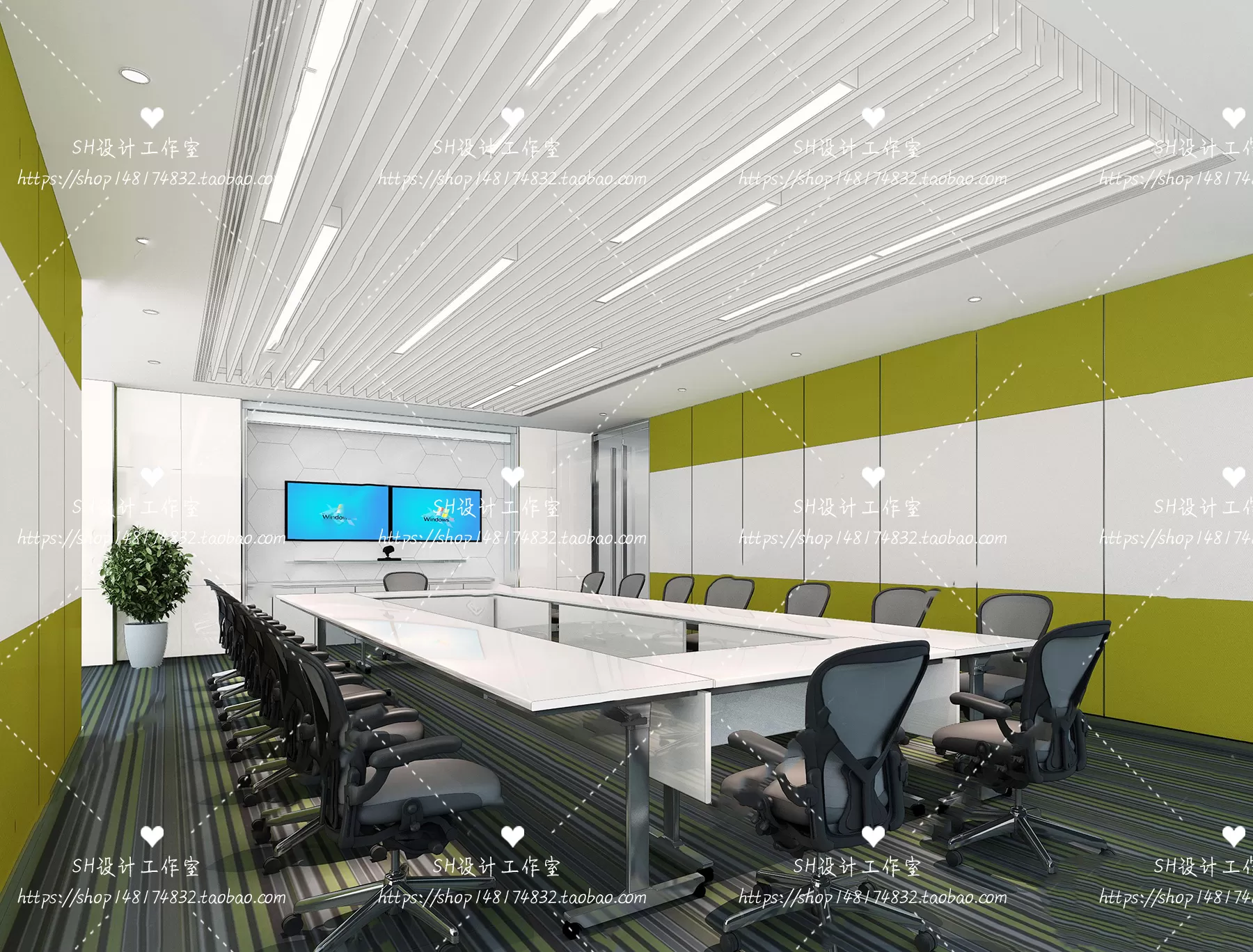 MEETING ROOM 3D SCENES – VRAY RENDER – 19