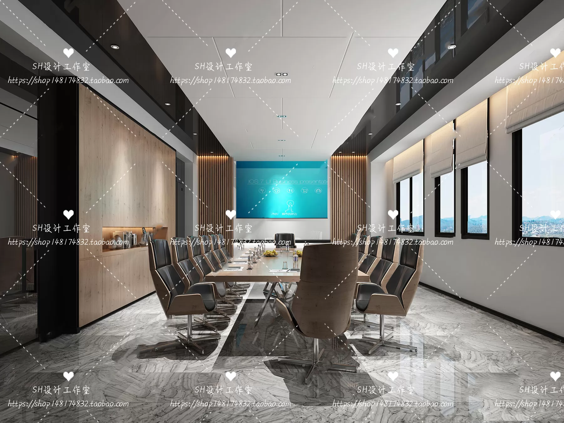 MEETING ROOM 3D SCENES – VRAY RENDER – 20