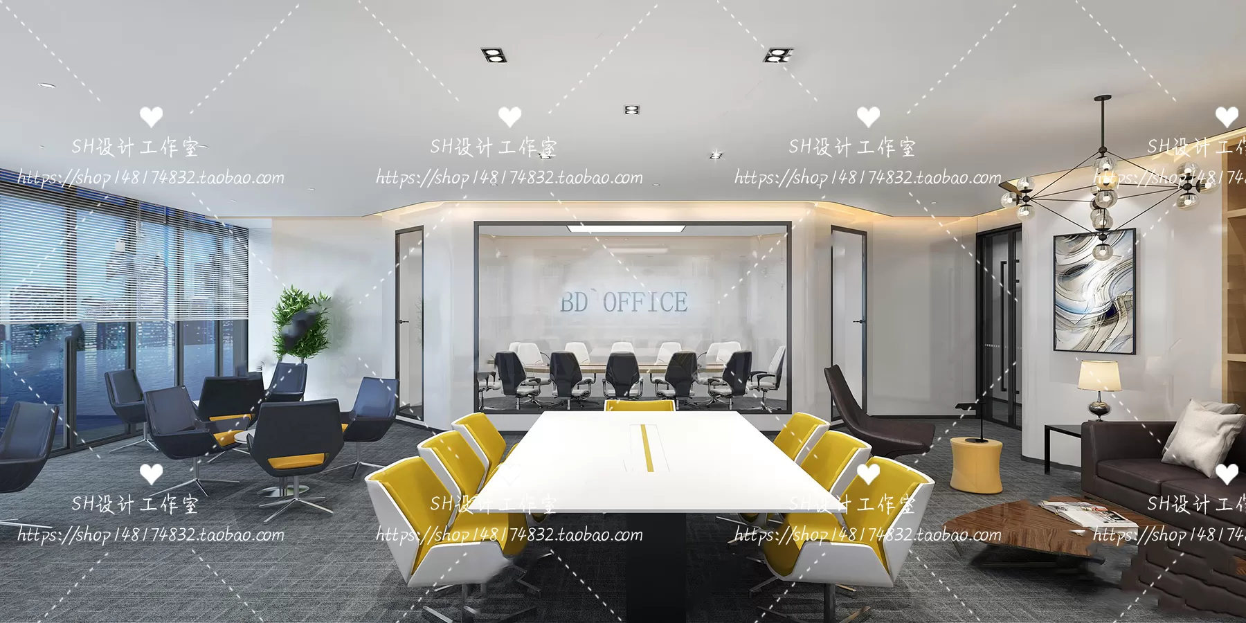 MEETING ROOM 3D SCENES – VRAY RENDER – 21