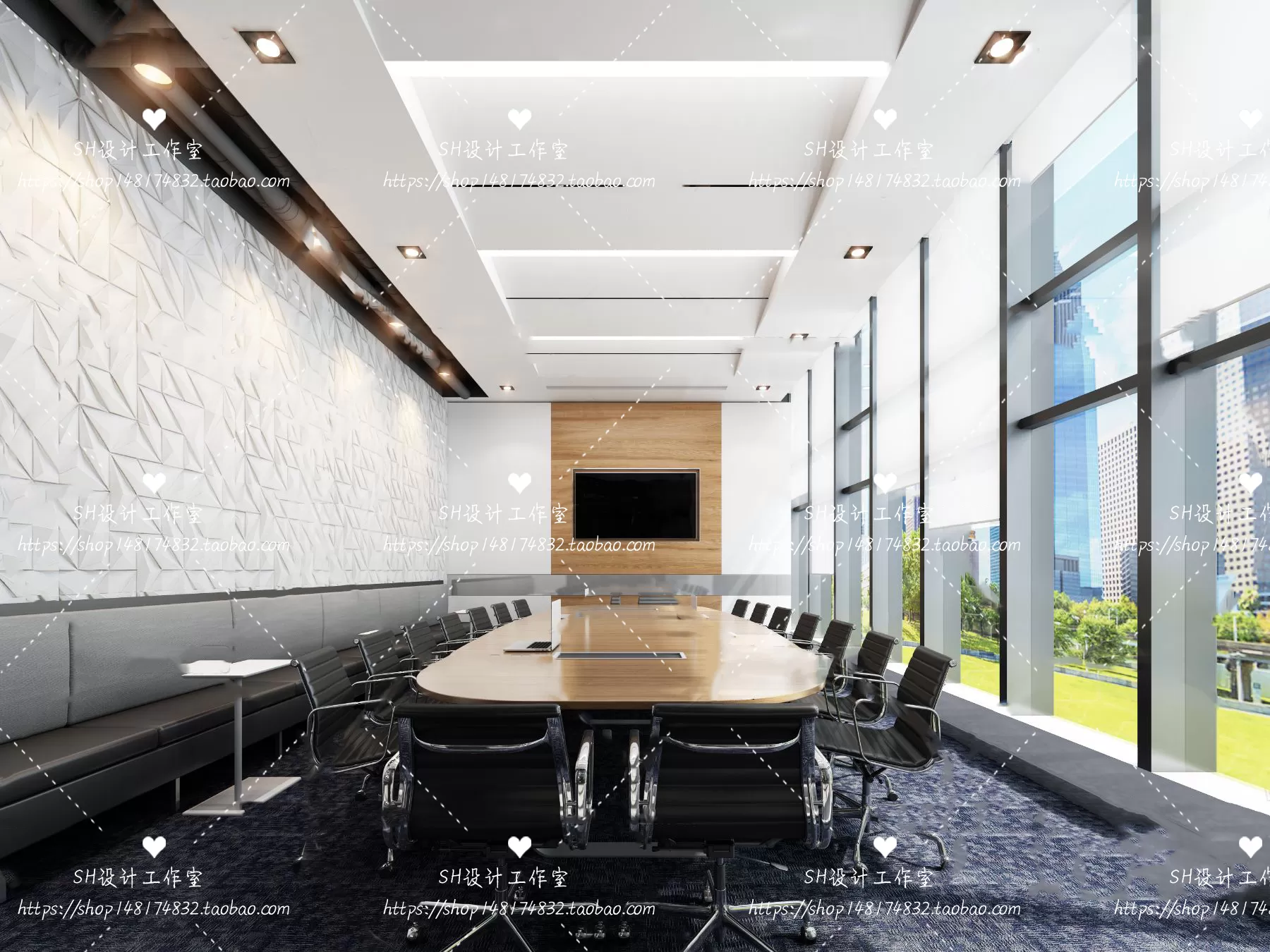 MEETING ROOM 3D SCENES – VRAY RENDER – 28