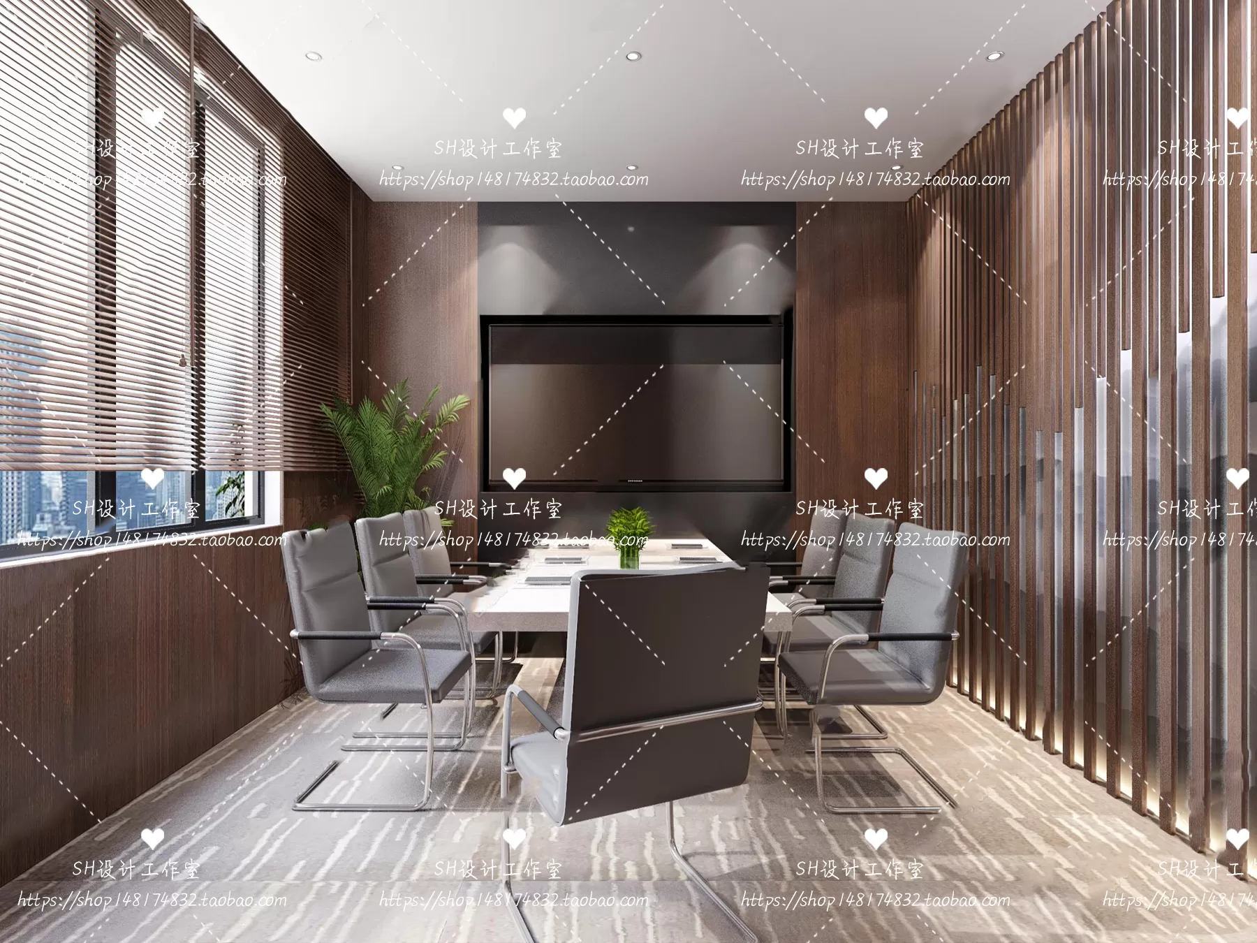 MEETING ROOM 3D SCENES – VRAY RENDER – 32