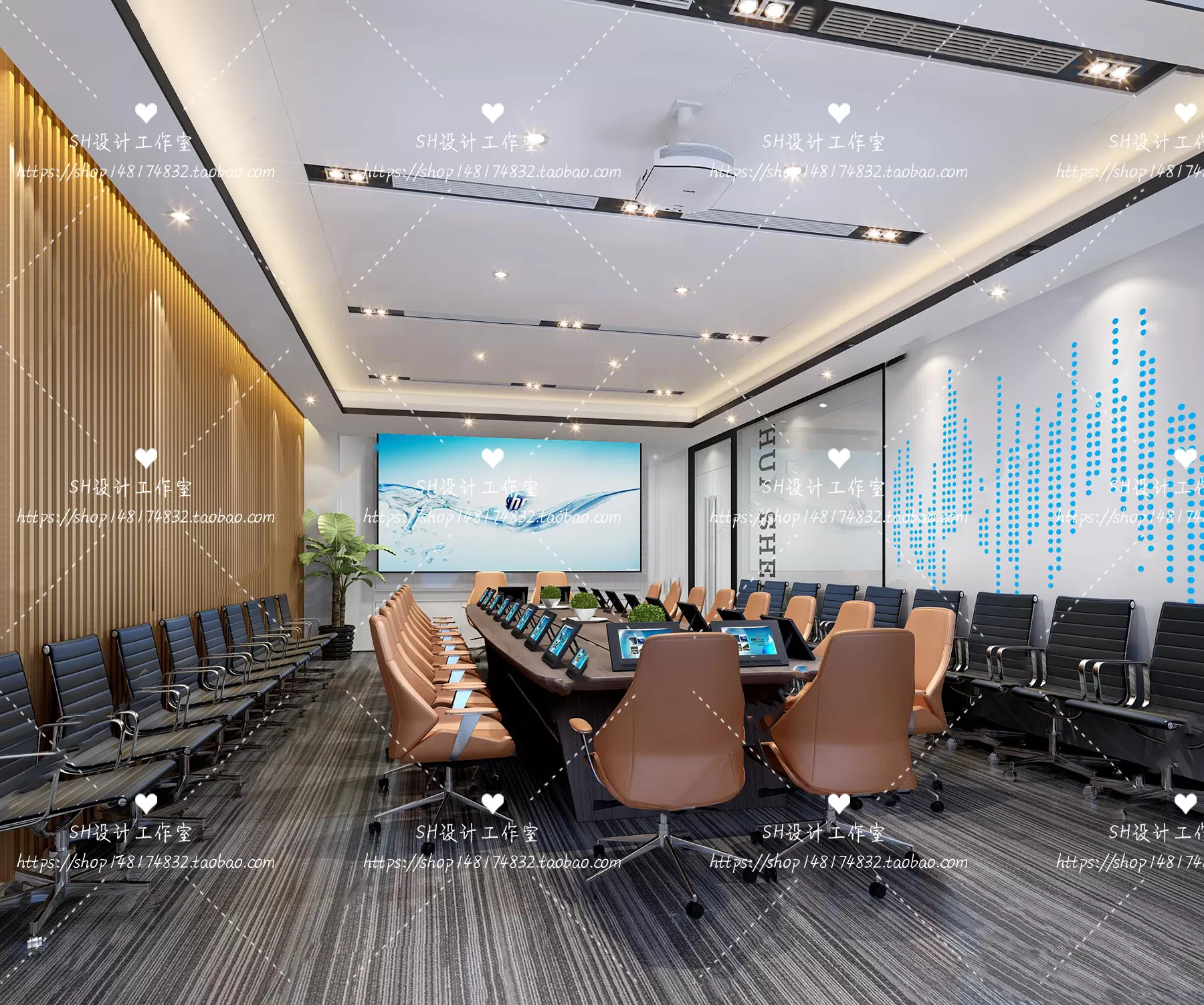 MEETING ROOM 3D SCENES – VRAY RENDER – 38