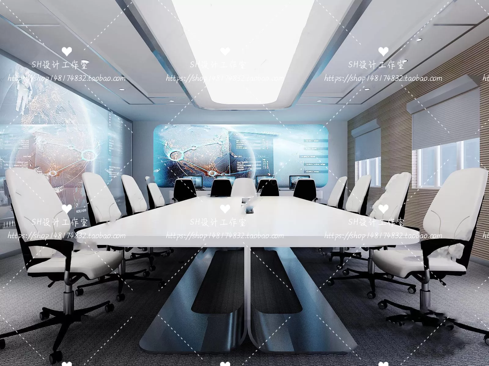 MEETING ROOM 3D SCENES – VRAY RENDER – 39