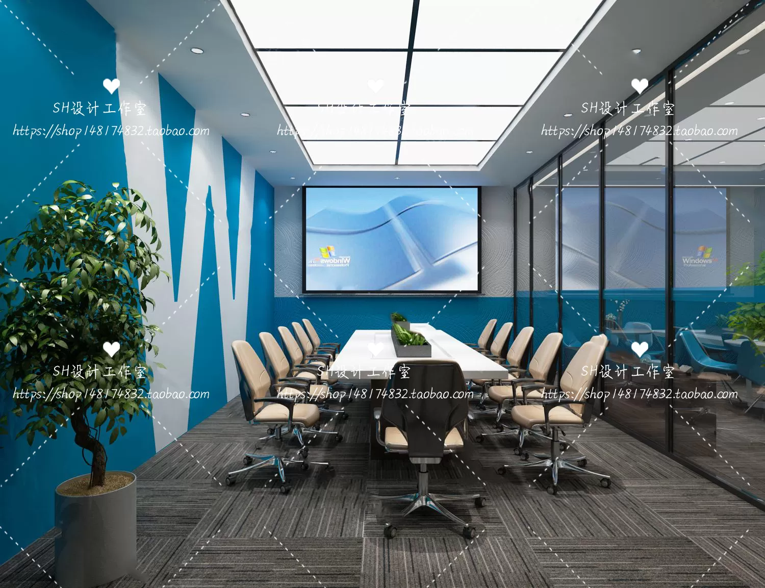 MEETING ROOM 3D SCENES – VRAY RENDER – 41