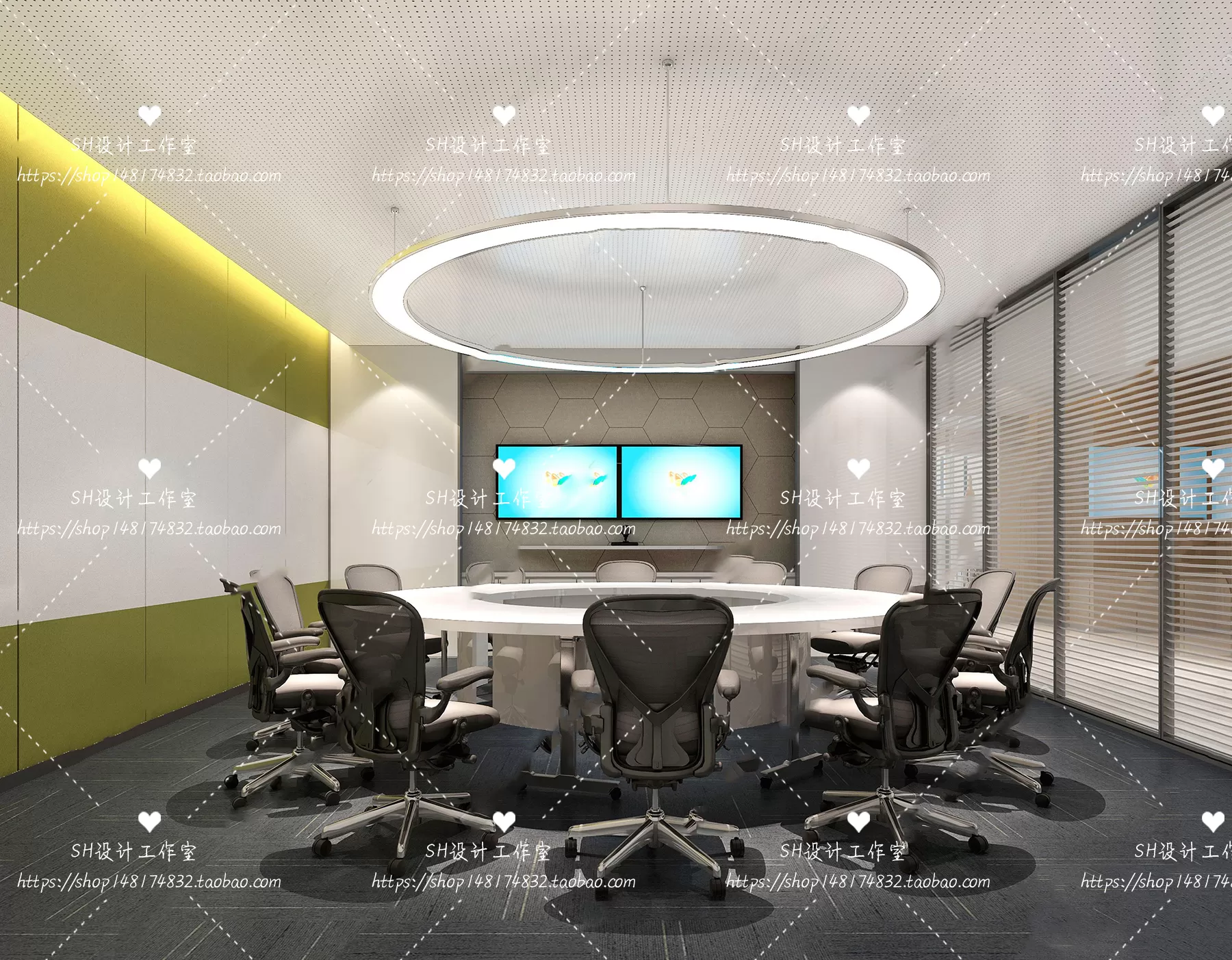 MEETING ROOM 3D SCENES – VRAY RENDER – 42